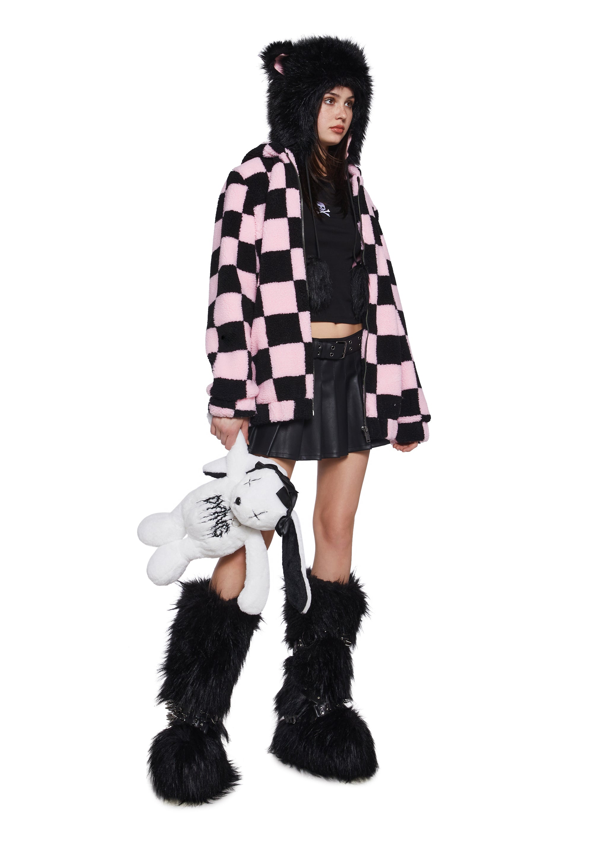 Sweet Scenester Hooded Sherpa Jacket