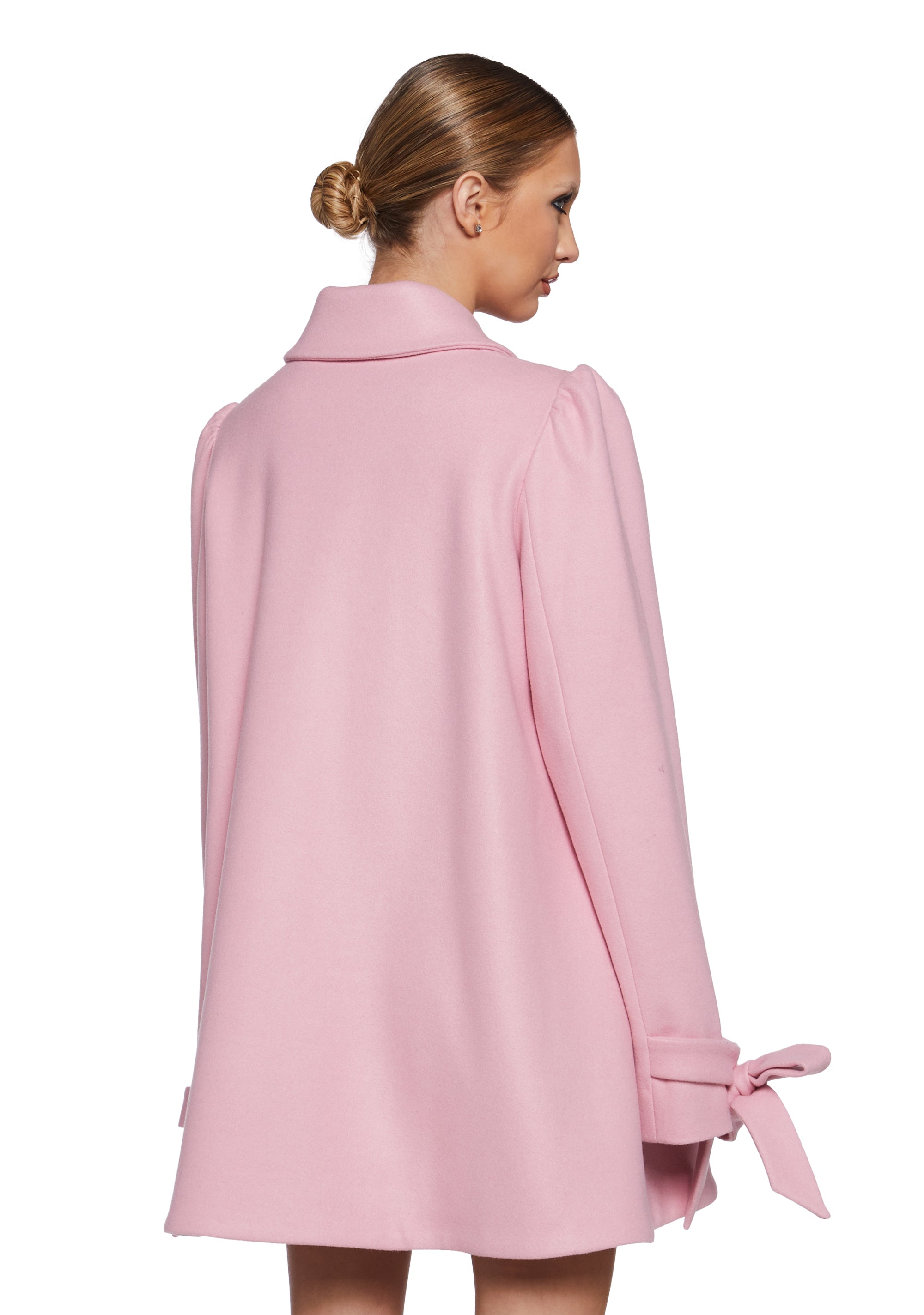 Wool Lined Bow Button Swing Coat Sugar Thrillz - Pink – Dolls Kill Wool Lined Bow Button Swing Coat Sugar Thrillz - Pink – Dolls Kill