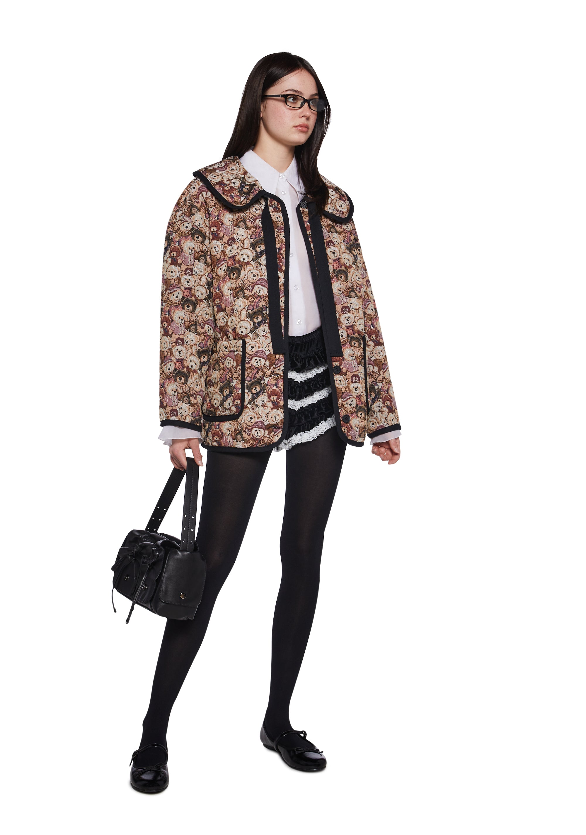 Lady Love Convertible Collared Coat - Teddy Bear - alternate