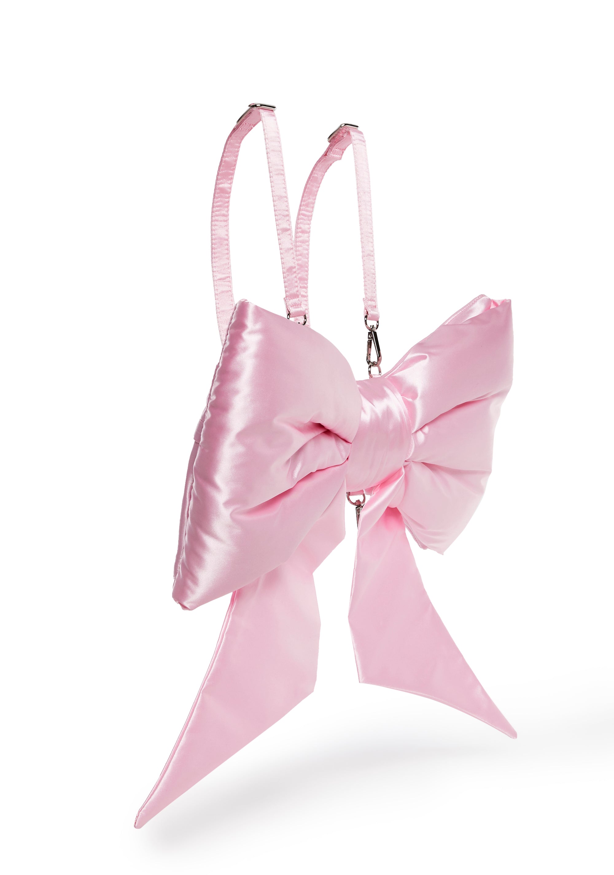 Large Satin Bow Shaped Mini Backpack Sugar Thrillz - Pink