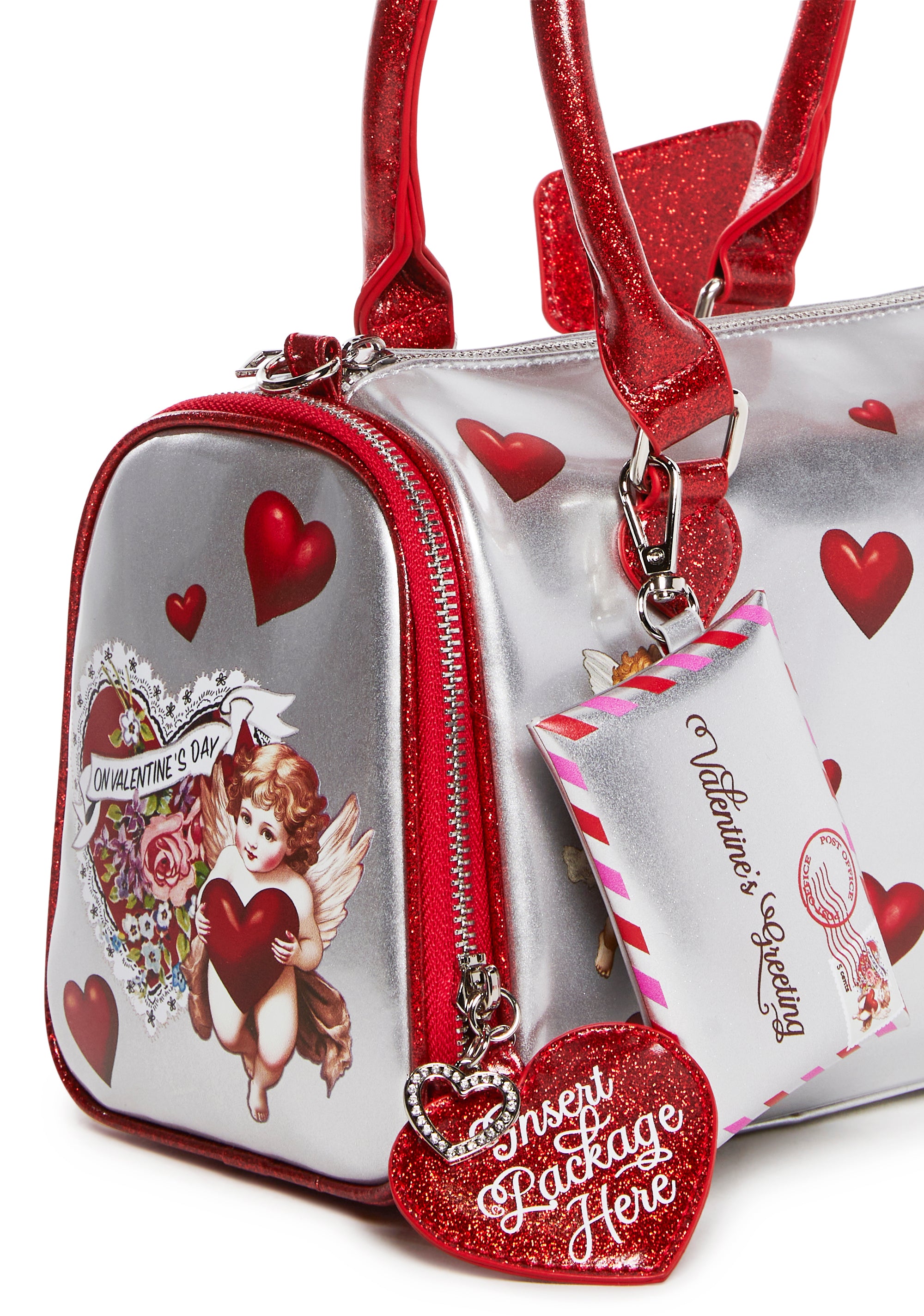 VDAY Mailbox Cupid Crossbody Glitter Bag Sugar Thrillz - Multi