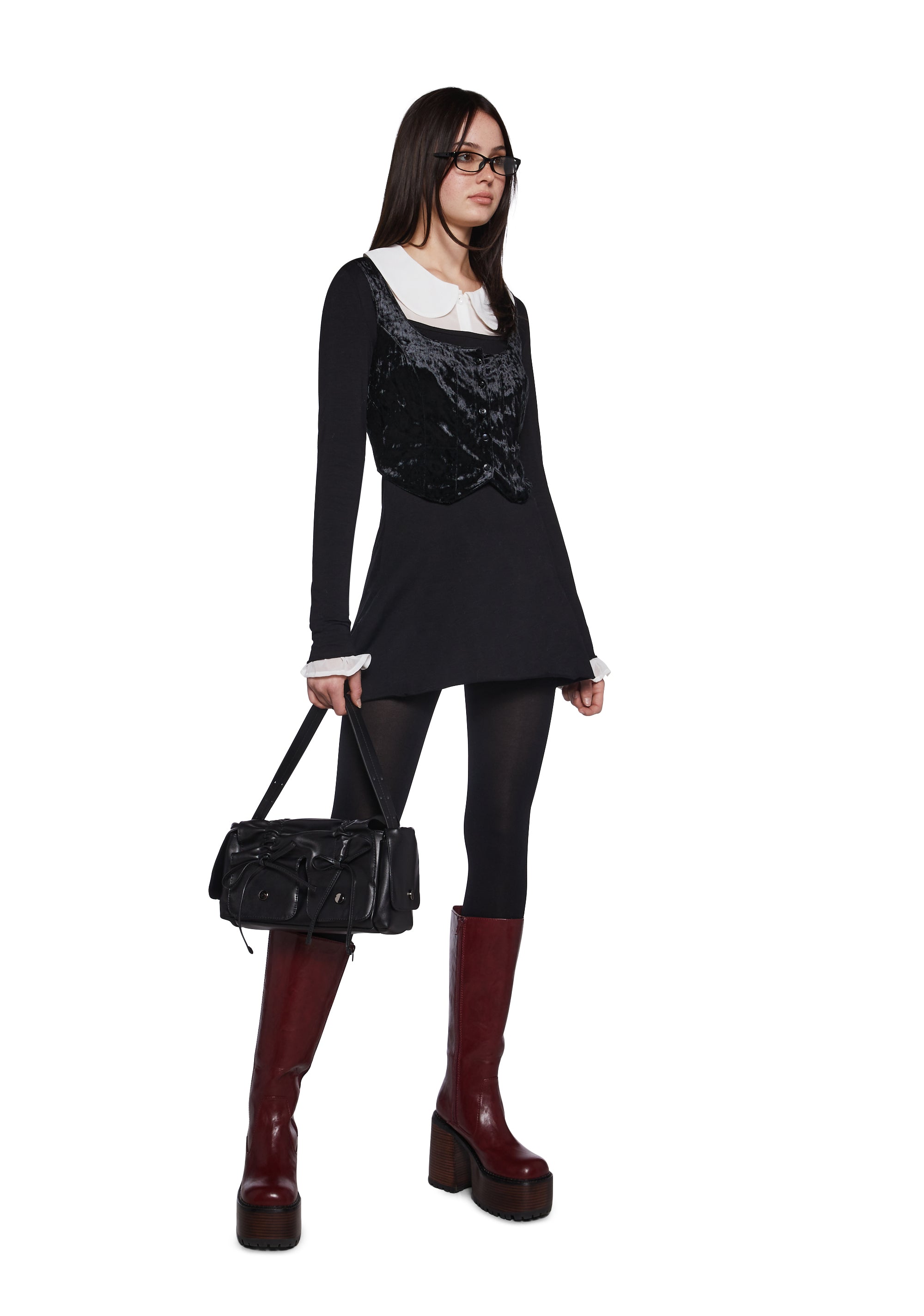 dELiA*s by Dolls Kill Decoded Messages Dress And Vest Set - Black / SMALL dELiA*s by Dolls Kill Decoded Messages Dress And Vest Set - Black / SMALL