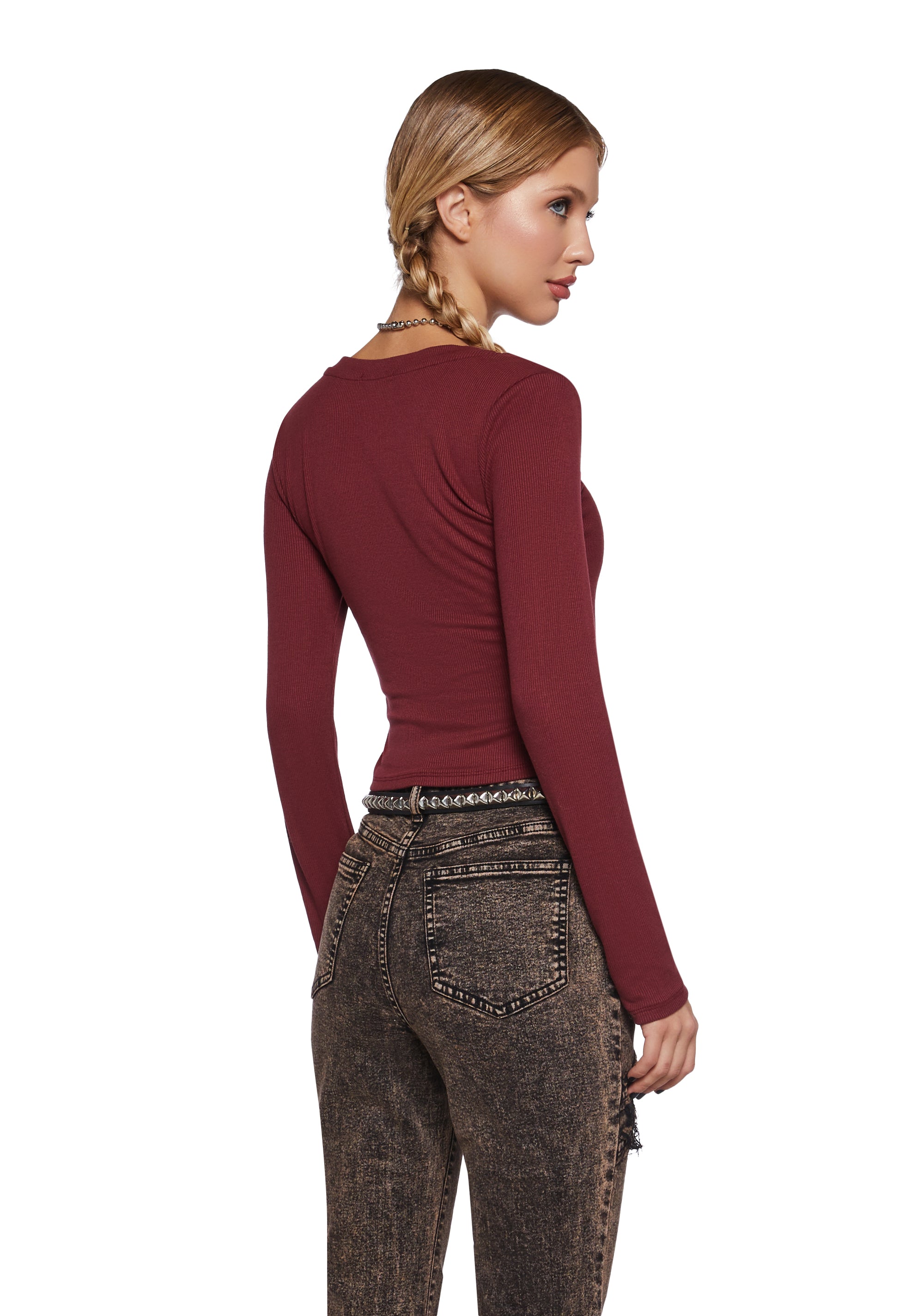 Understated Days Long Sleeve Tee - Red