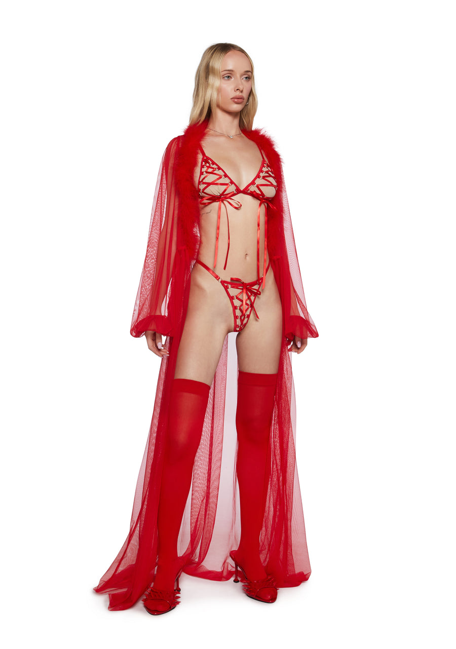 Tied With Temptation Lingerie Set - alternate