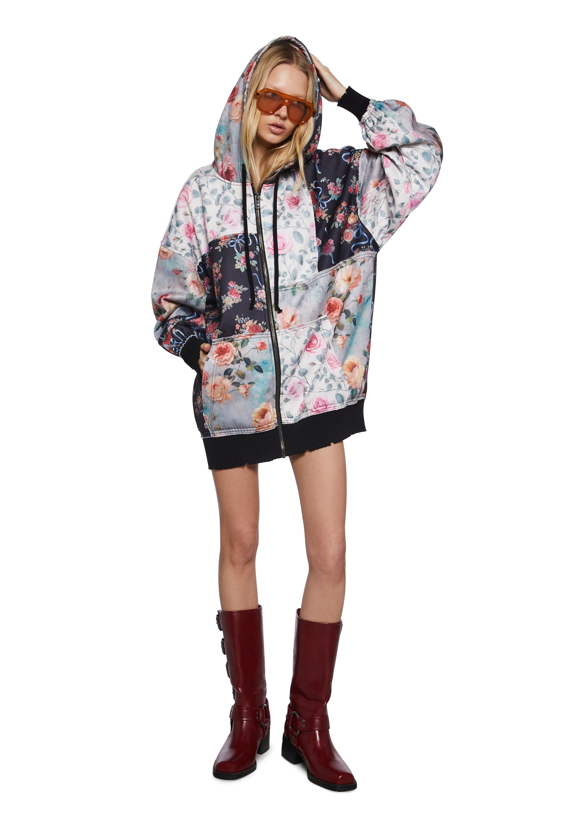 Late Riser Patchwork Hoodie - alternate