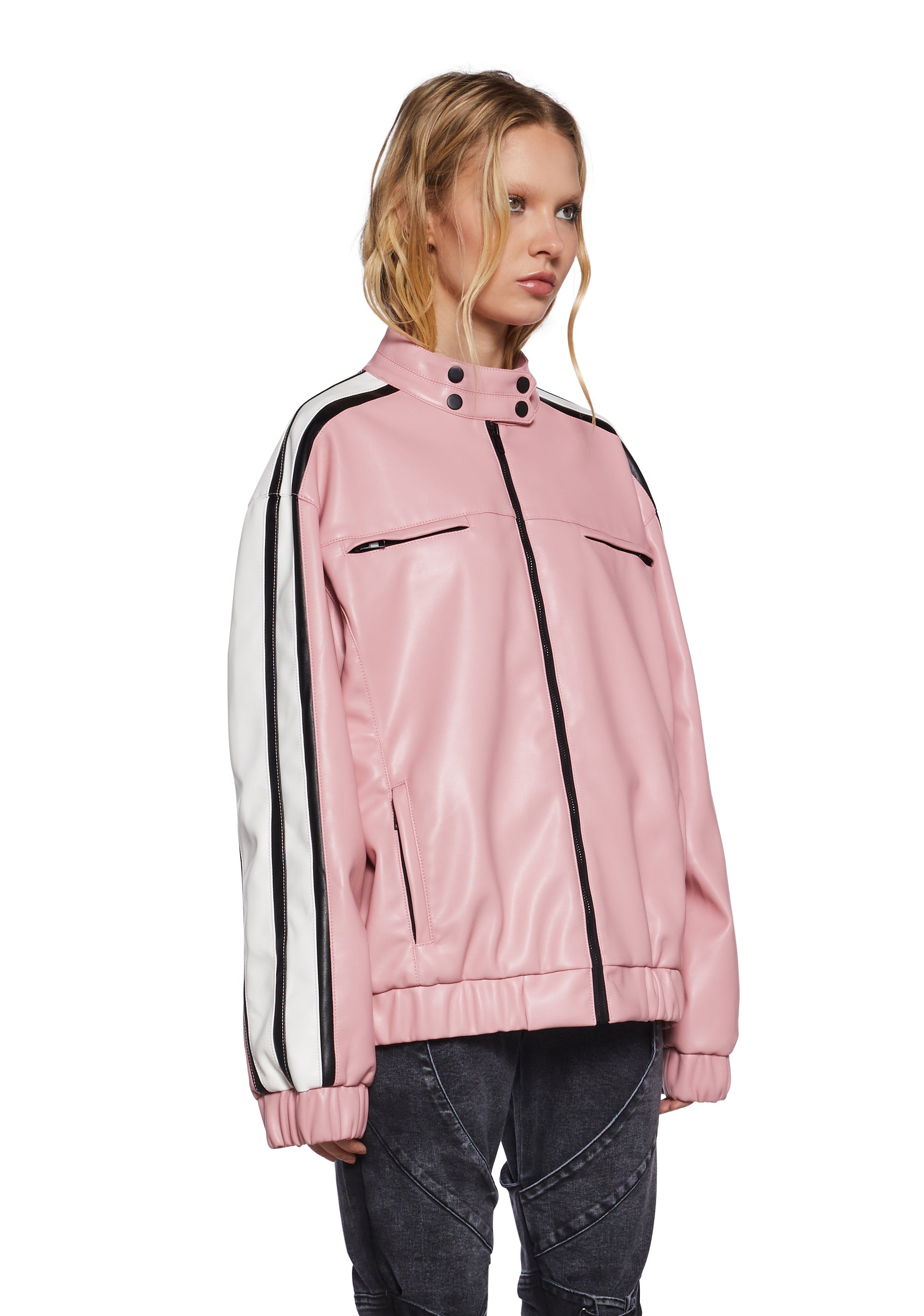 Katie HONG KONG GIRL china jacket ライトピンク Katie HONG KONG GIRL china jacket ライトピンク Girls Zip