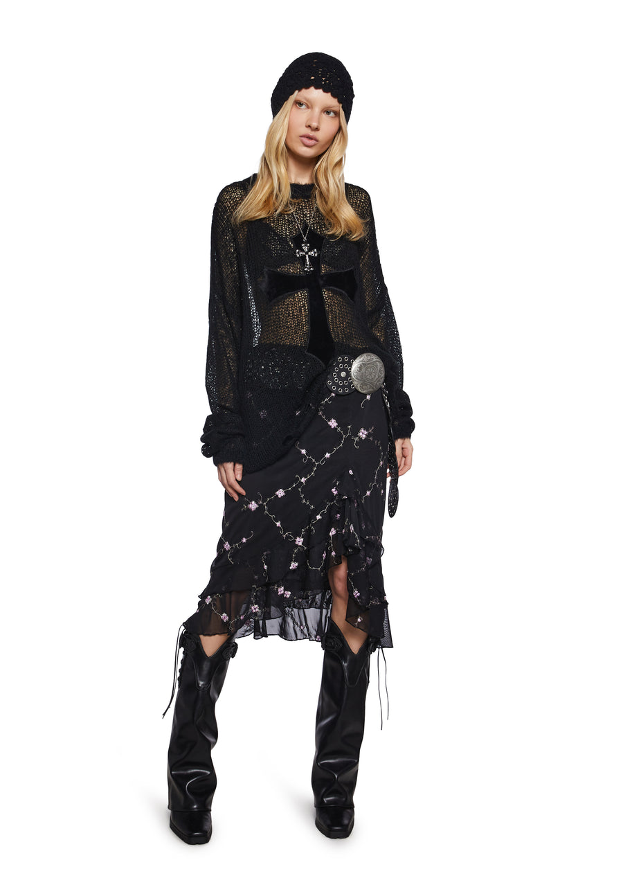 I’m Baby Ruffled Midi Skirt - alternate