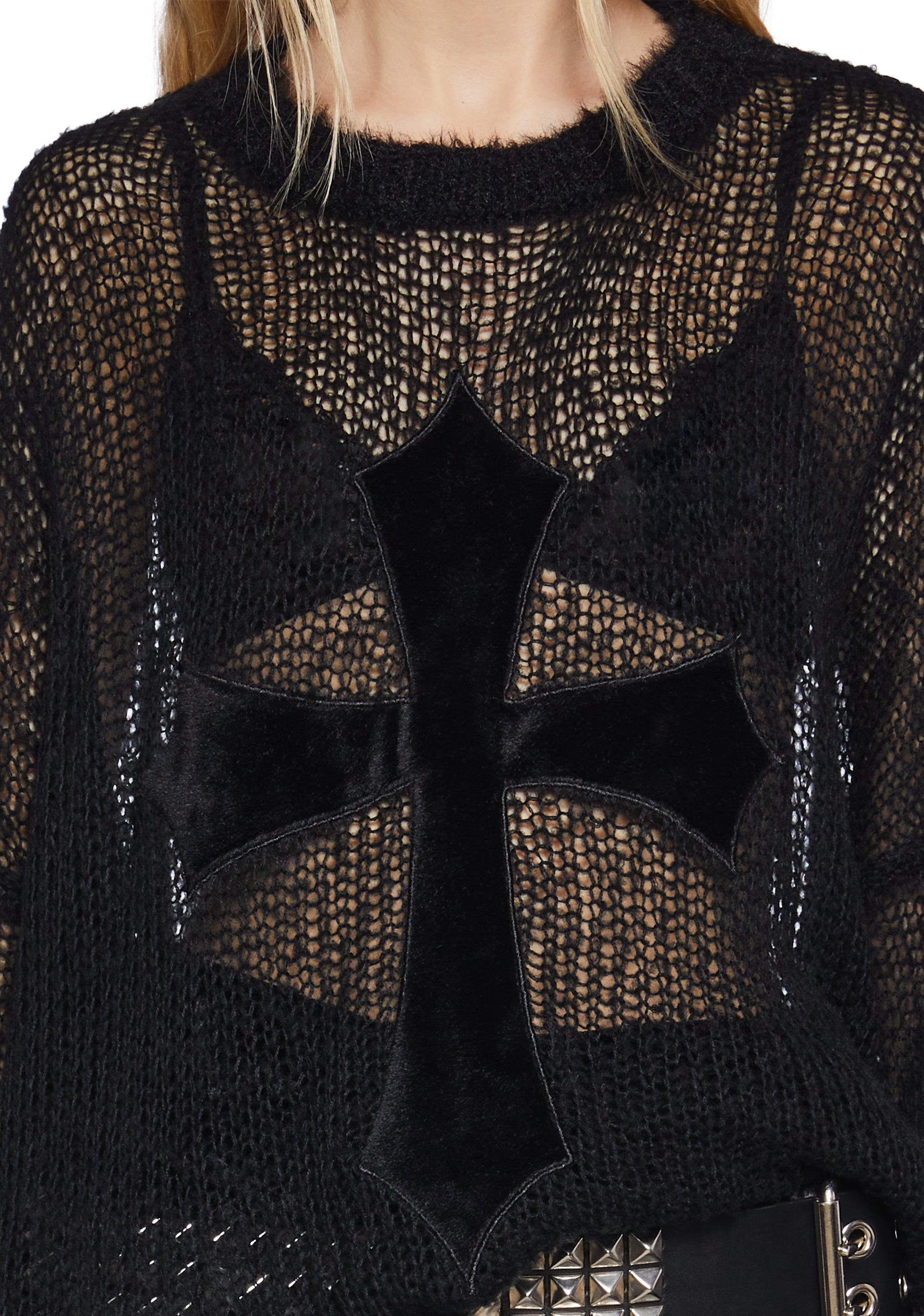 新品タグ付き 23AW VICTIM DS KNIT abstract-eye-sweater-techwear-