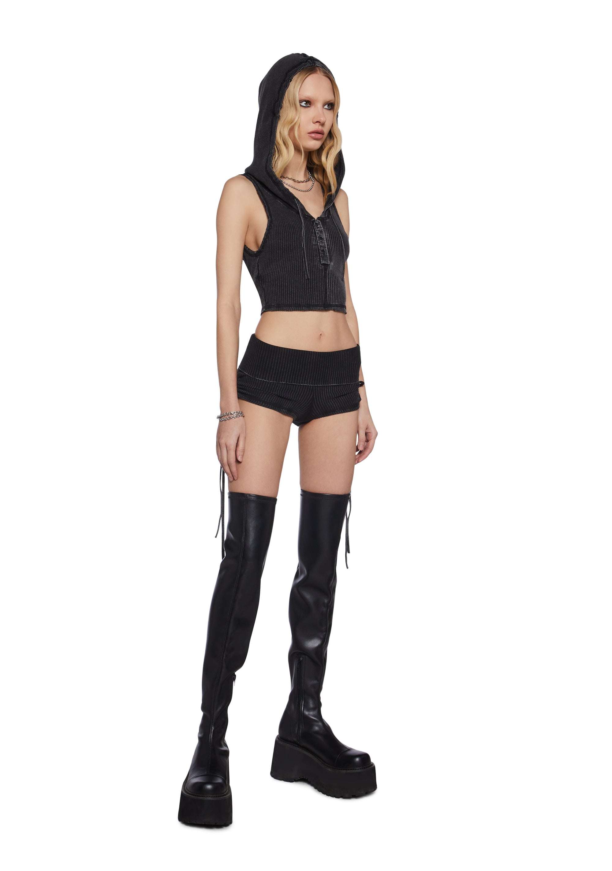 Chord Hooded Tank Top - alternate