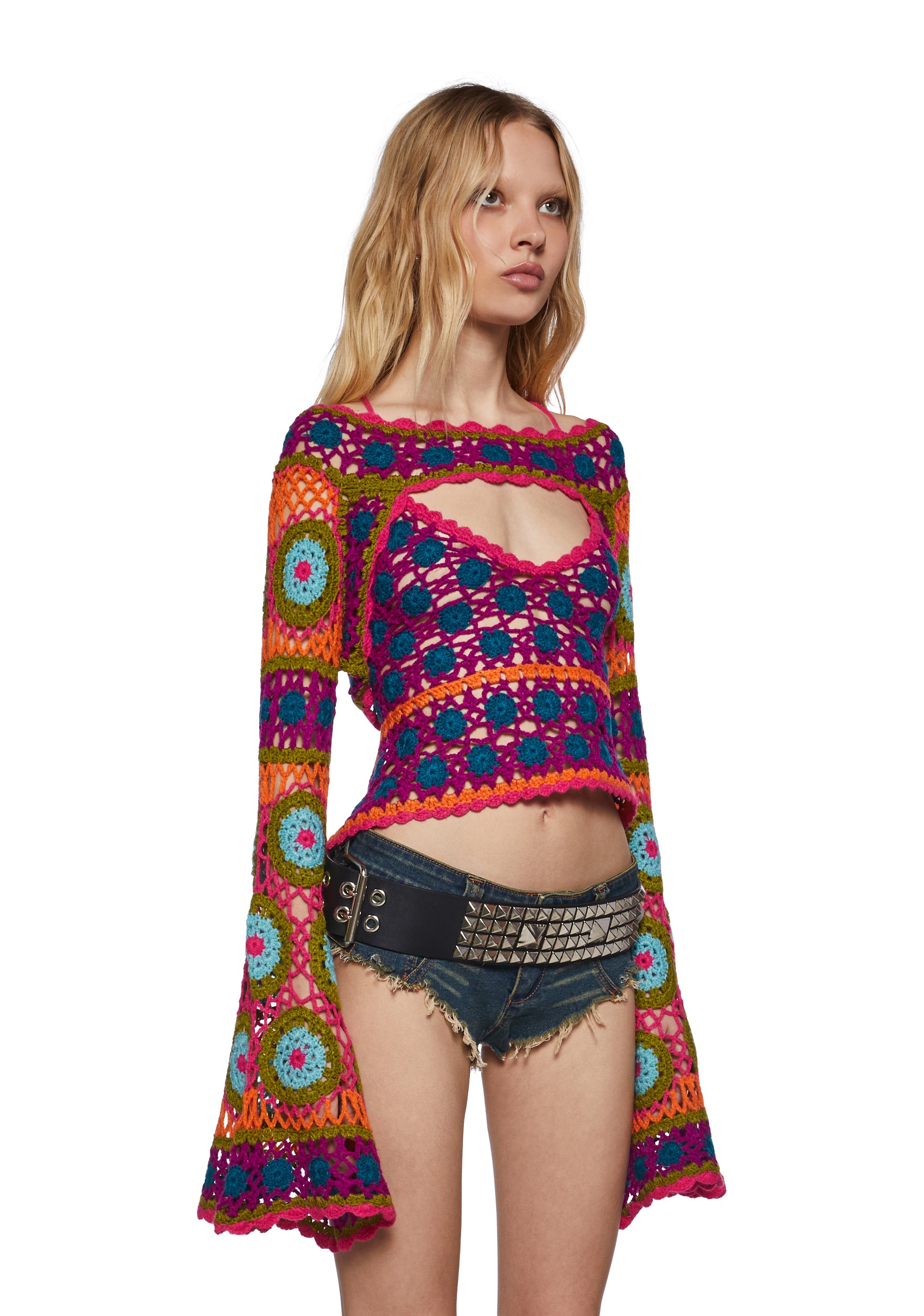Fiery Odyssey Crochet Shrug