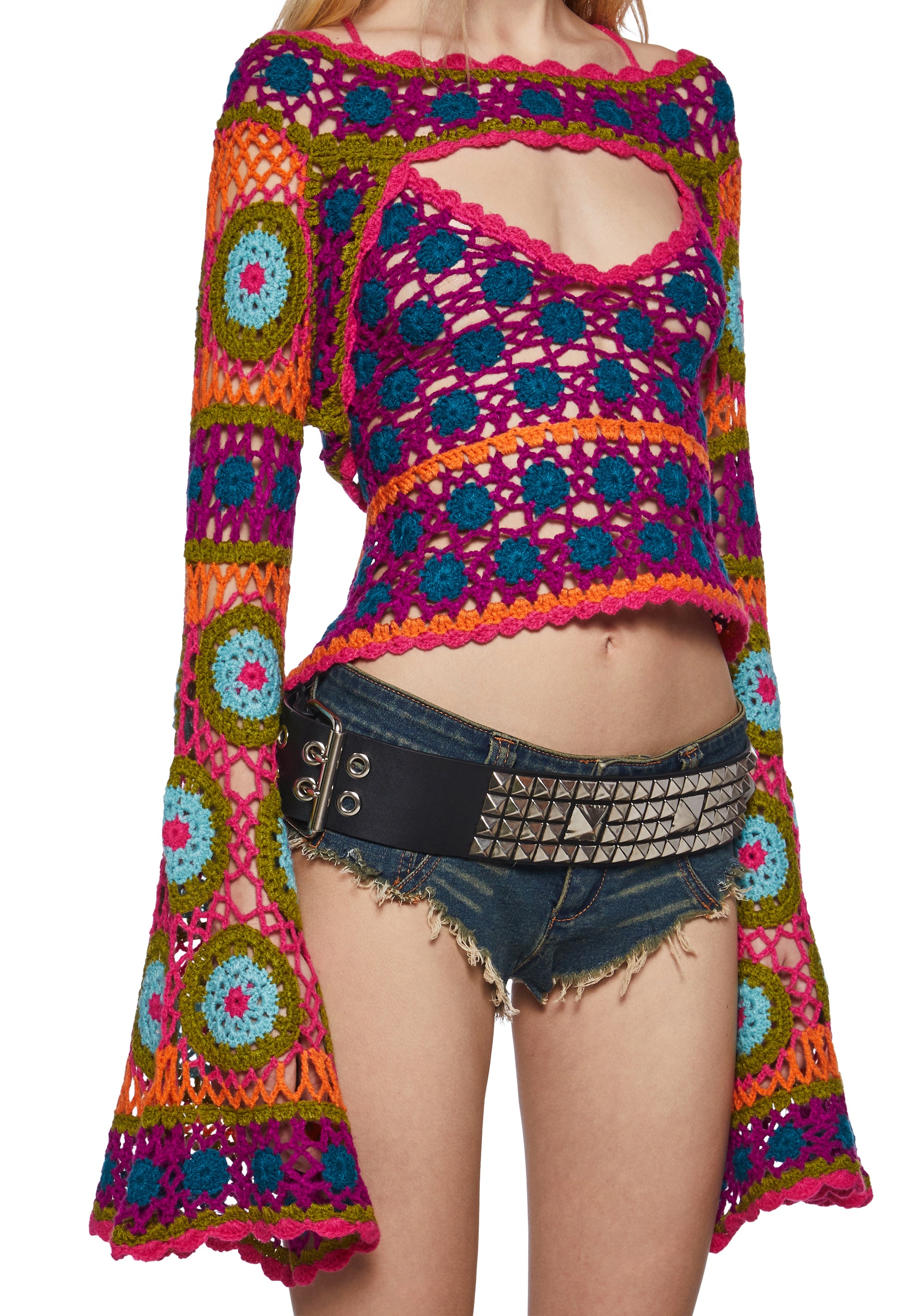 Fiery Odyssey Crochet Shrug