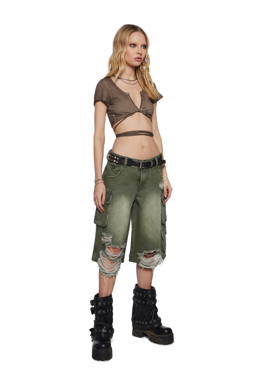 Chord Twist Wrap Top - alternate