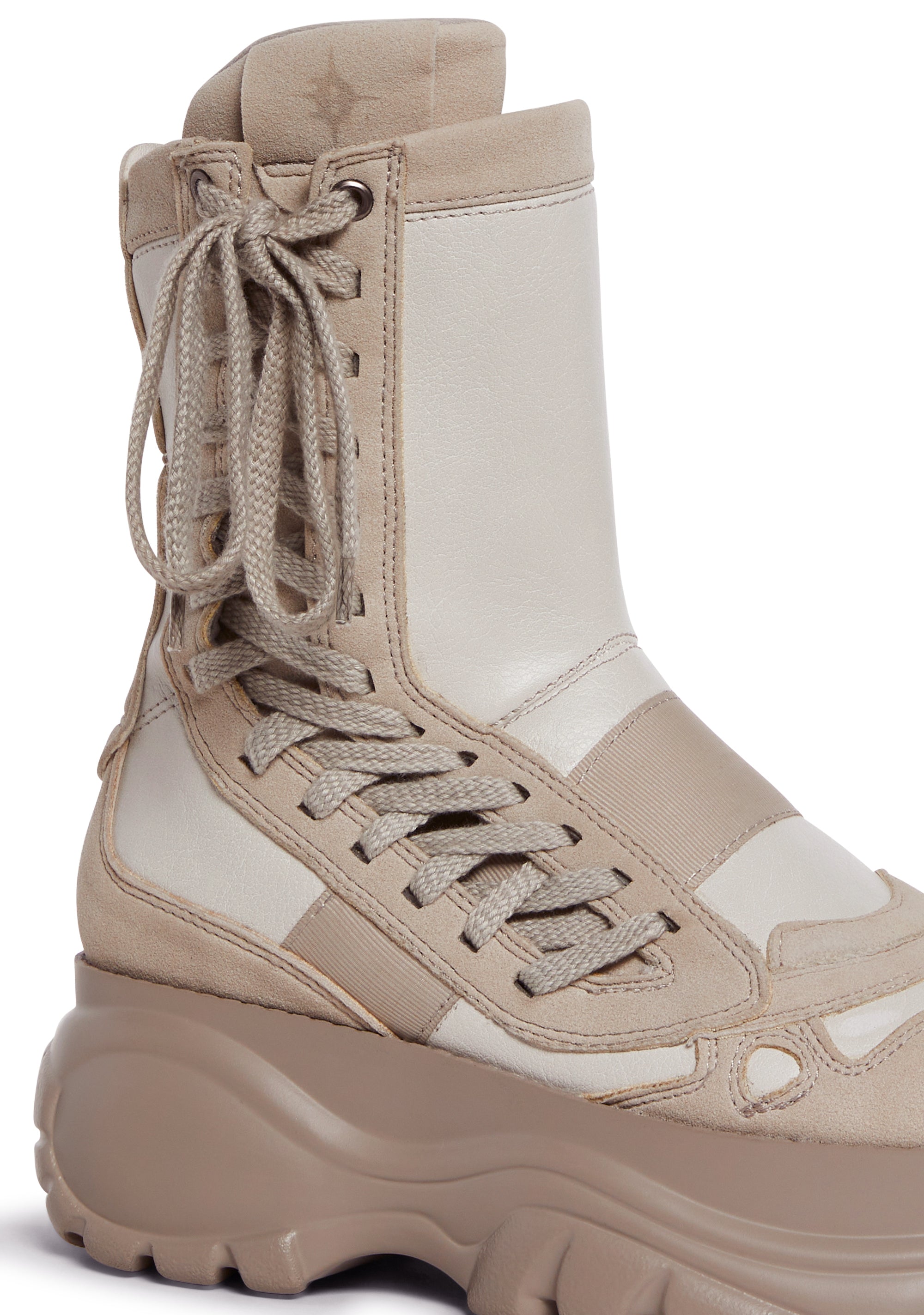 Womens Side Lace Up And Zipper Sneaker Boots Darker Wavs