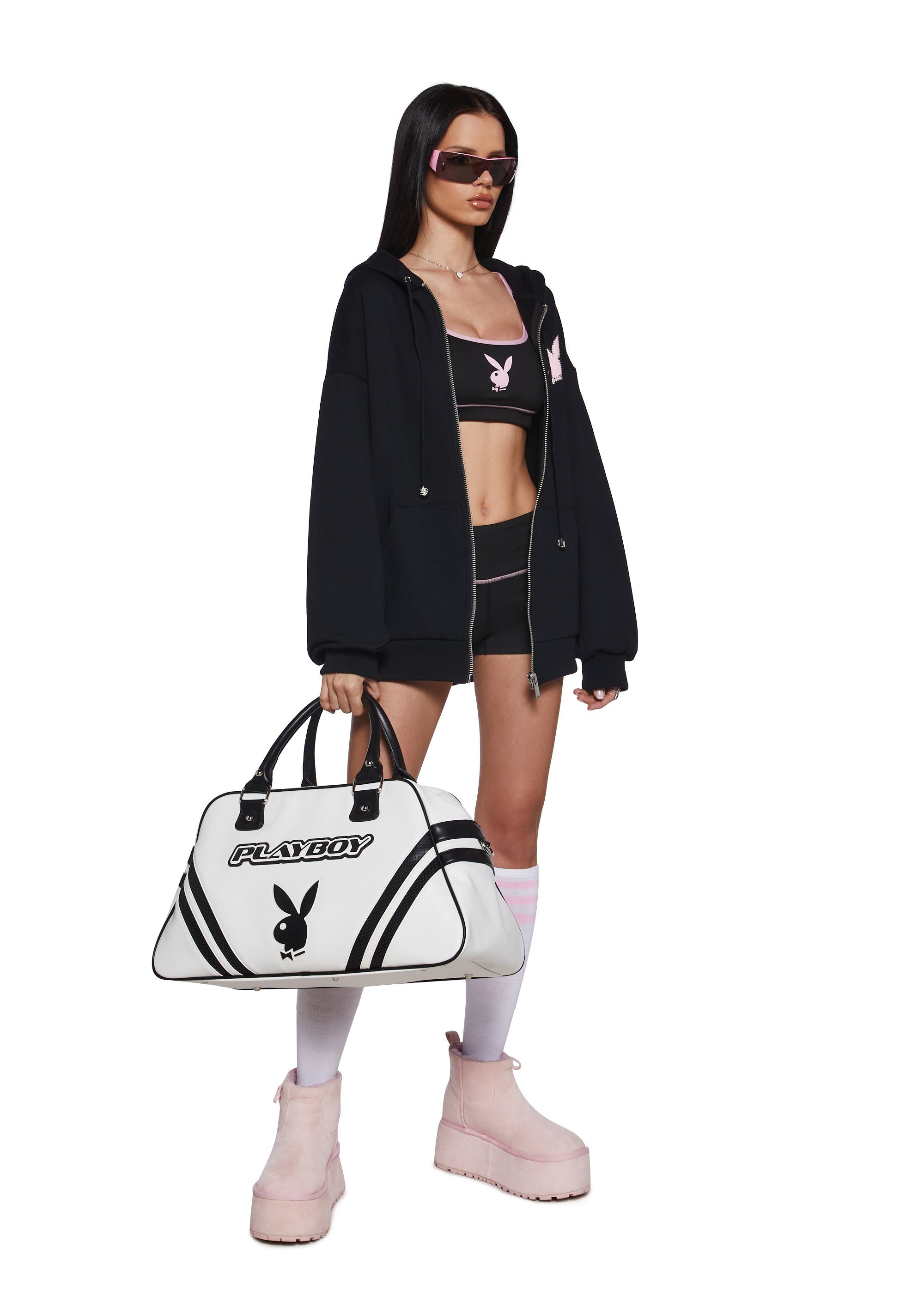 Flirt More Zip-Up Hoodie - alternate