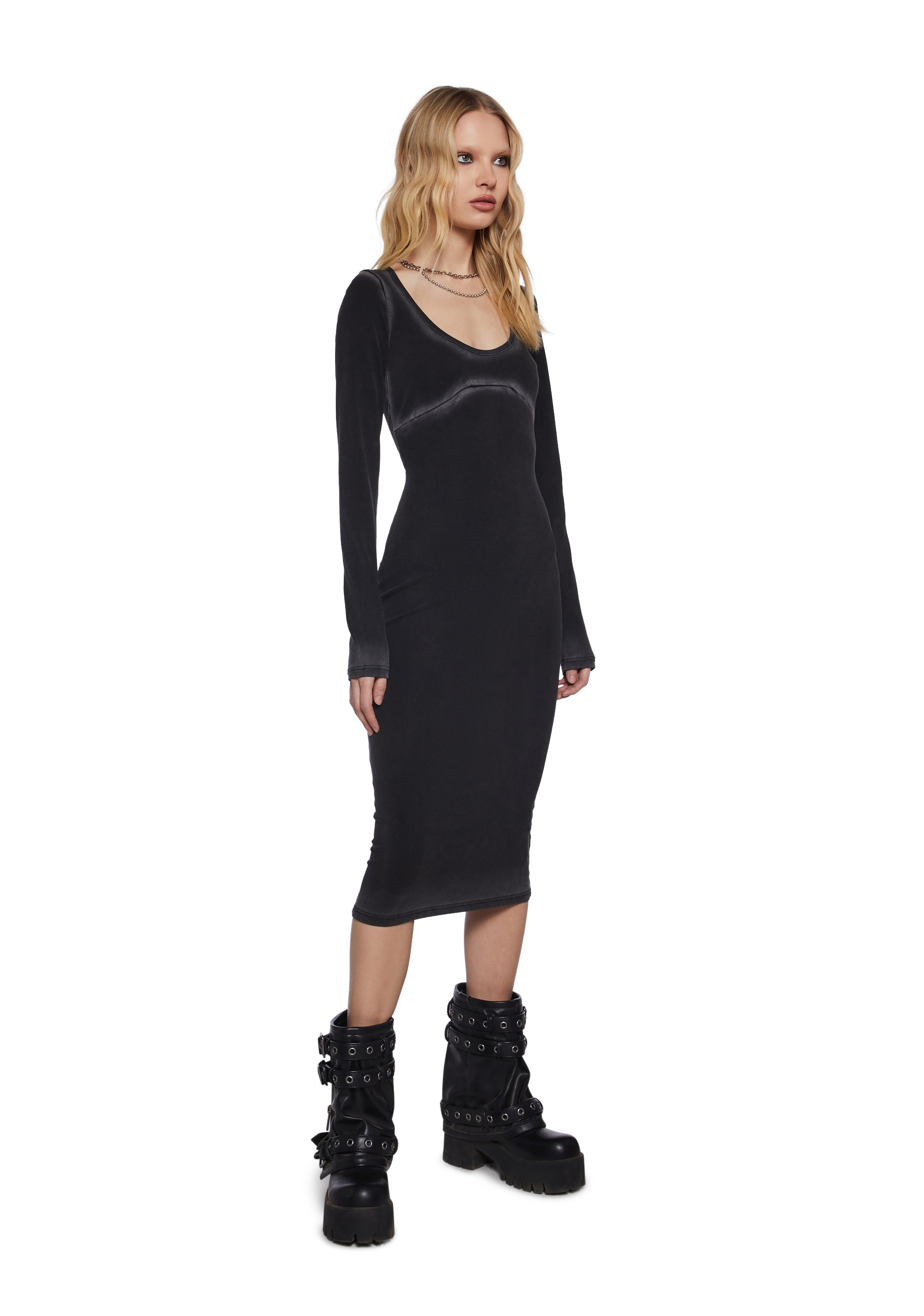 Chord Bleached Midi Dress