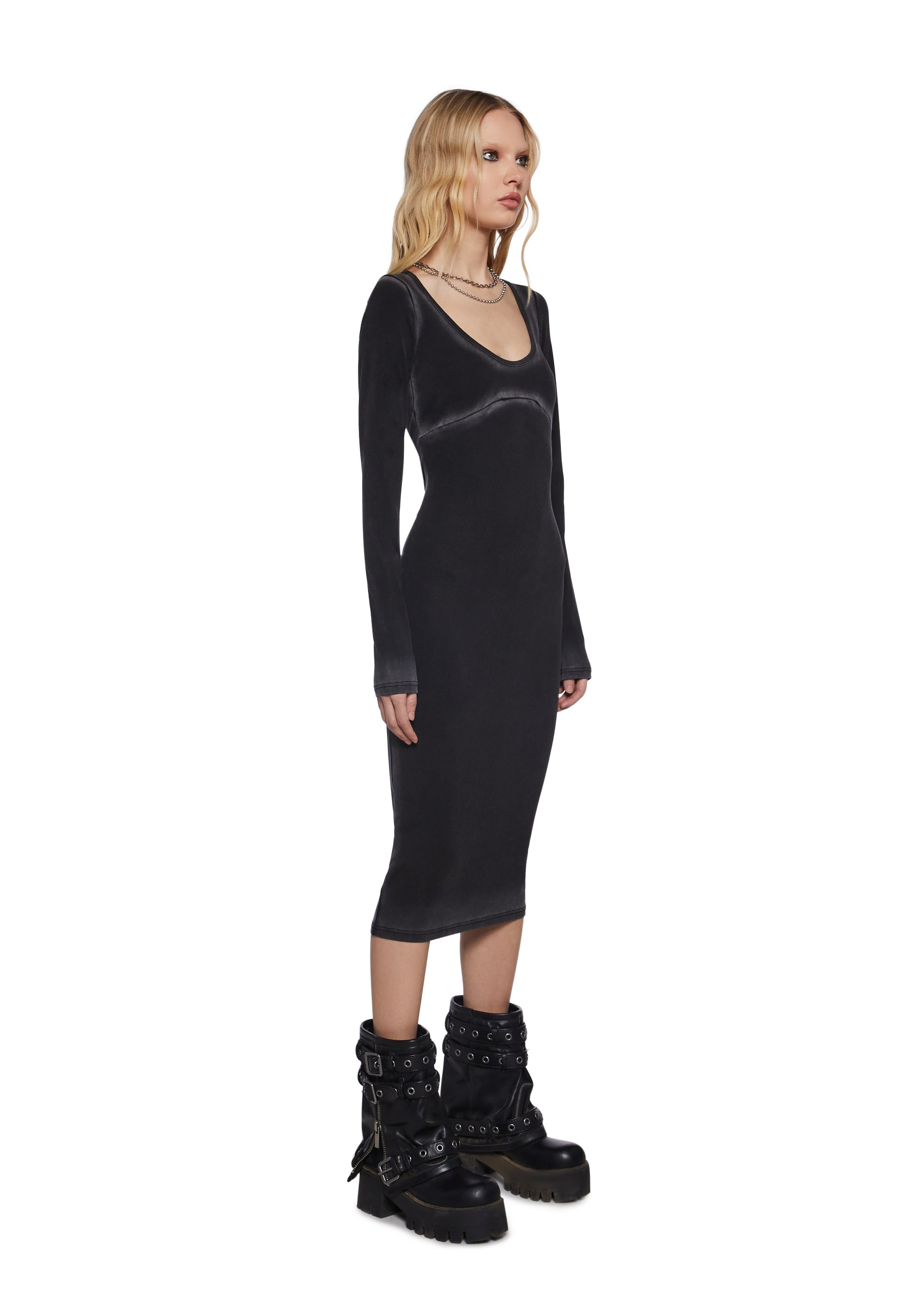 Chord Bleached Midi Dress