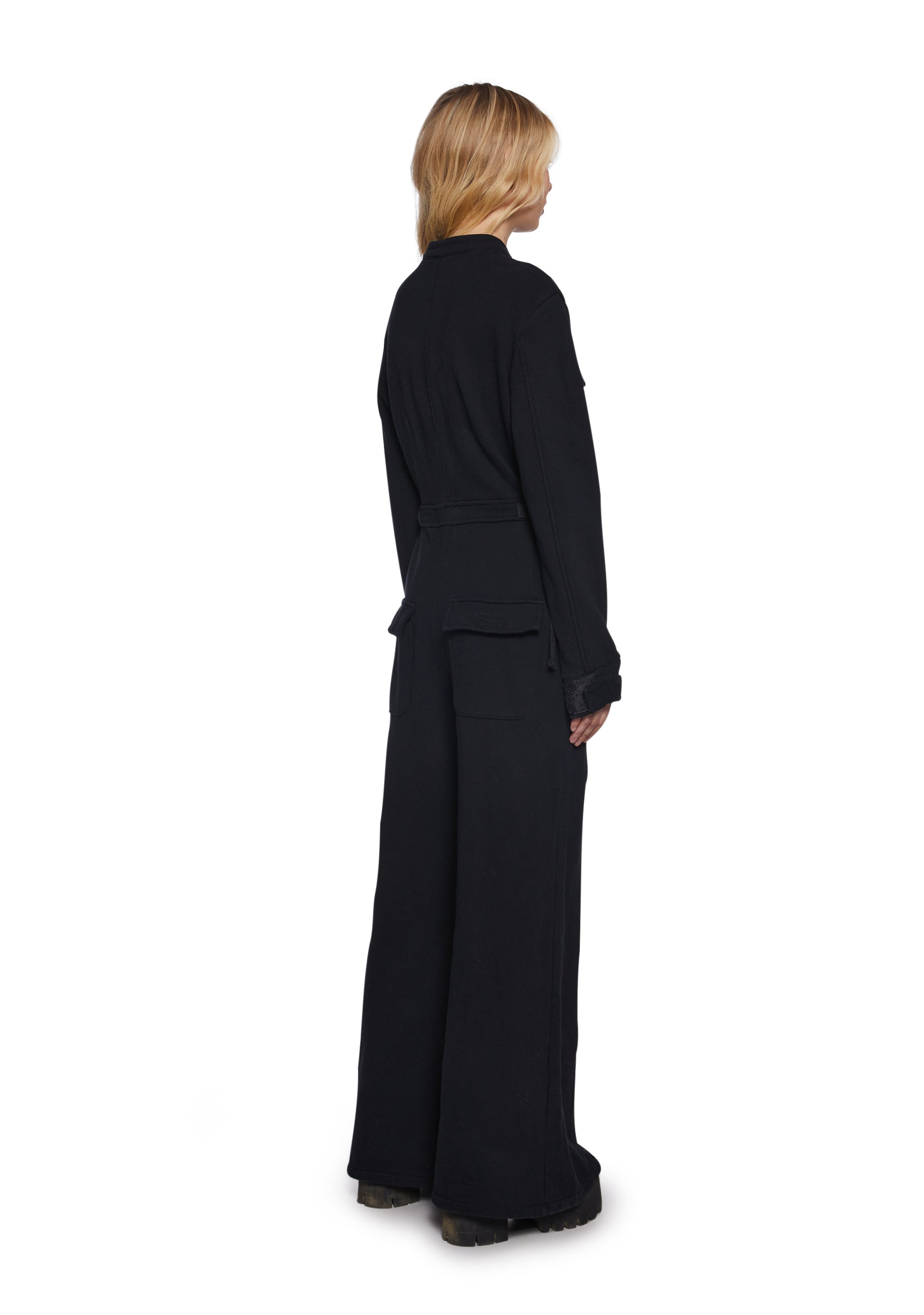 Womens Oversized Cotton Boiler Suit With Straps Darker Wavs - Black – Dolls  Kill