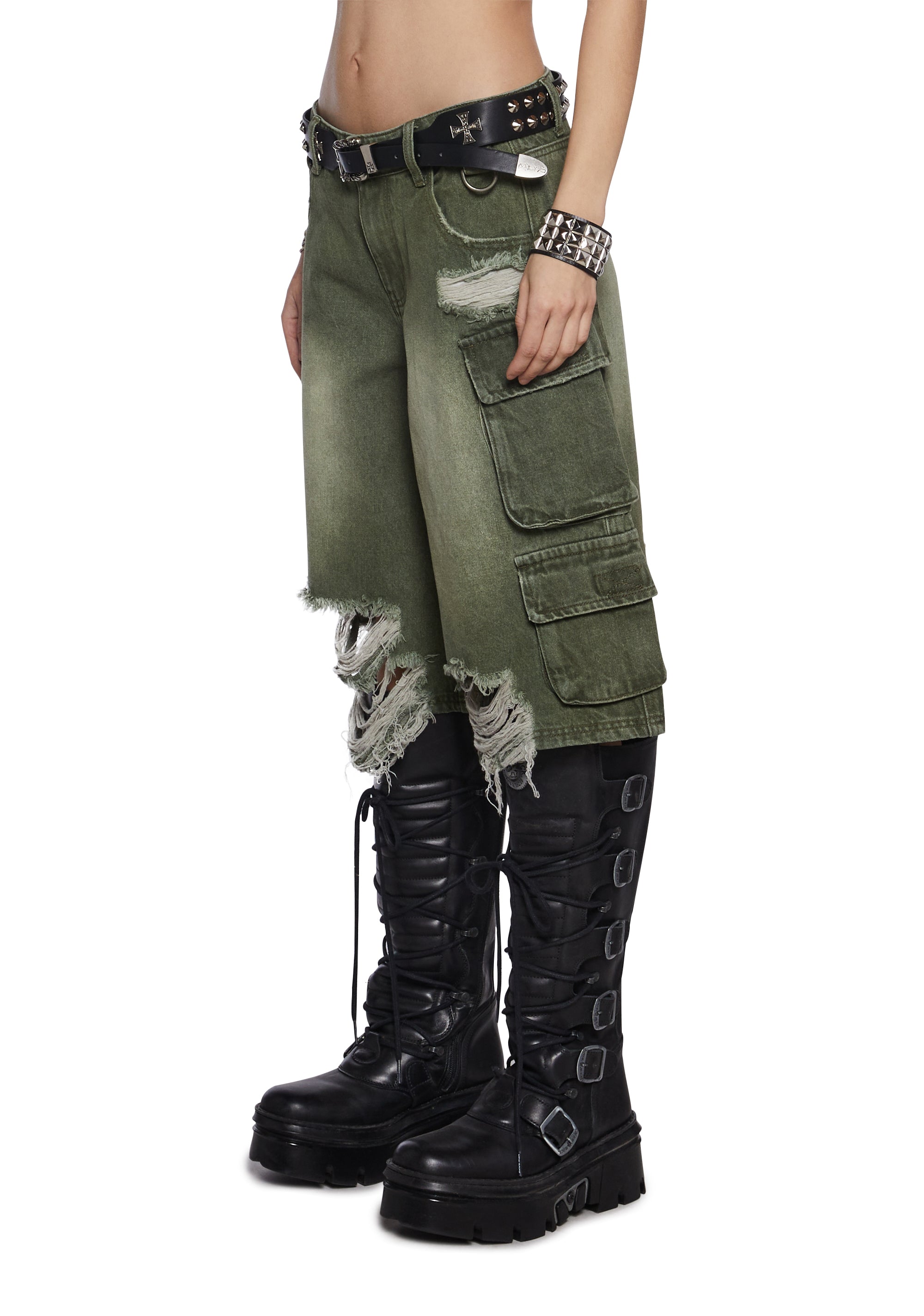 Chord Shredded Cargo Shorts