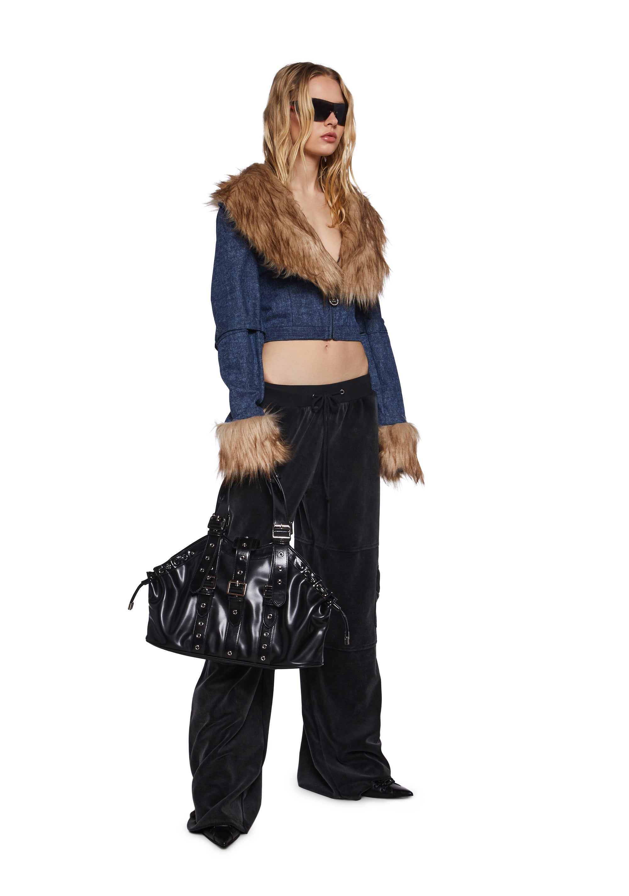 Covet Moto Jacket - Denim - alternate