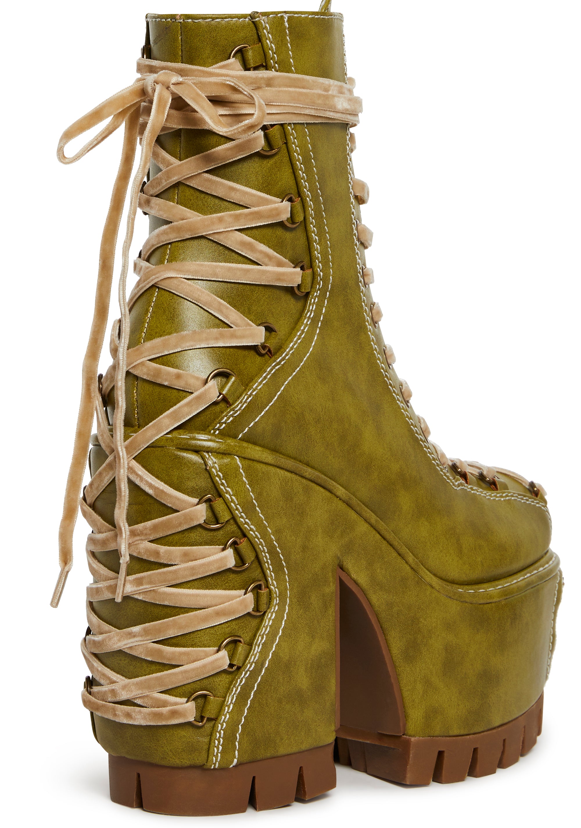 Woodland Lucid Dream Corset Boots - Green - alternate