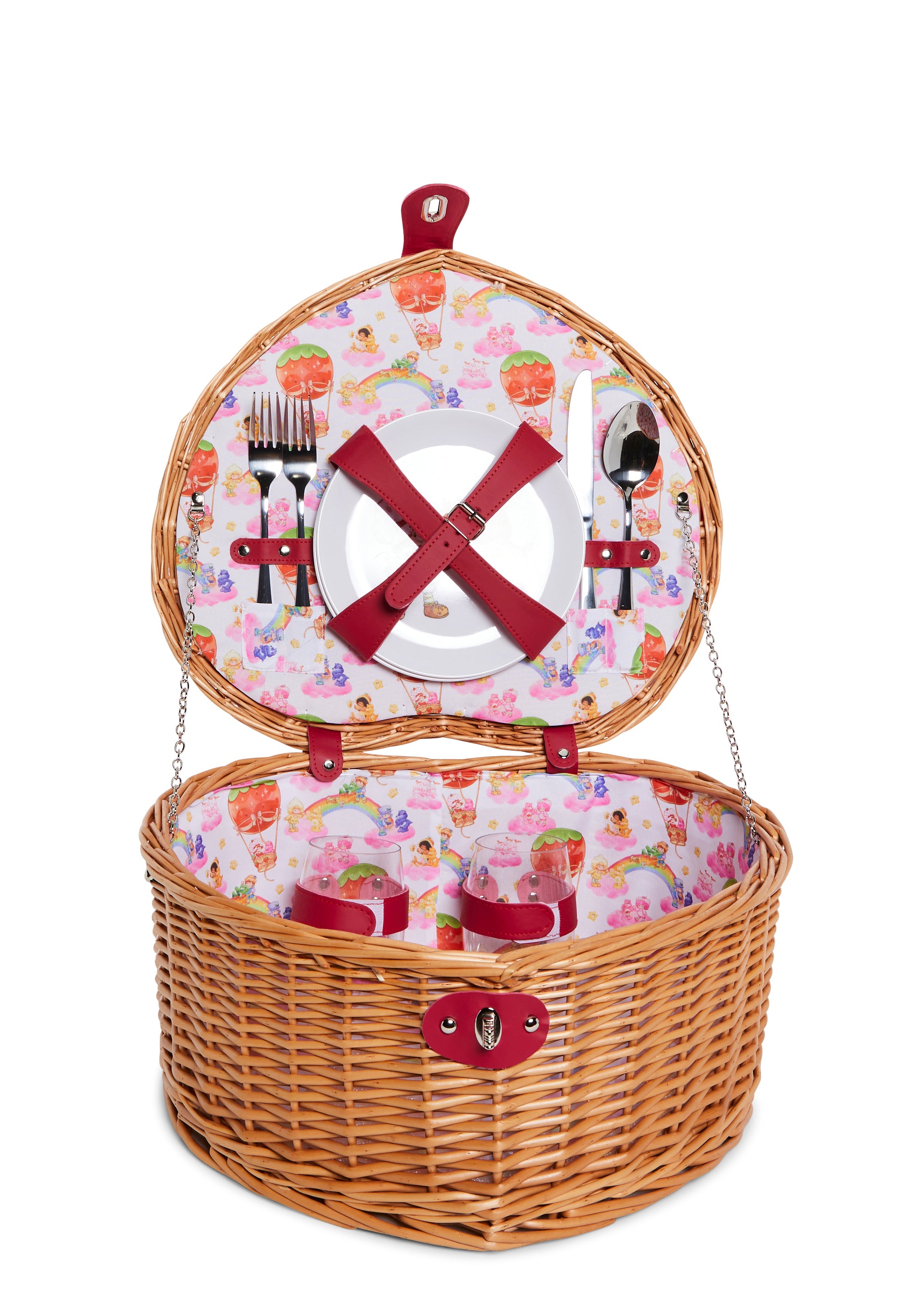 Sweet Sharing Heart Picnic Basket