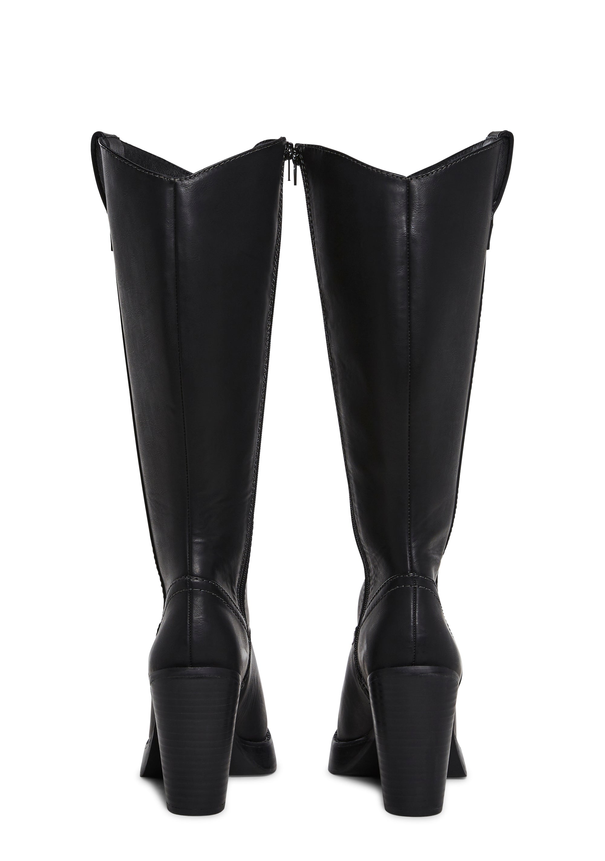 Vegan Leather Cowboy Western Boots Widow - Black – Dolls Kill