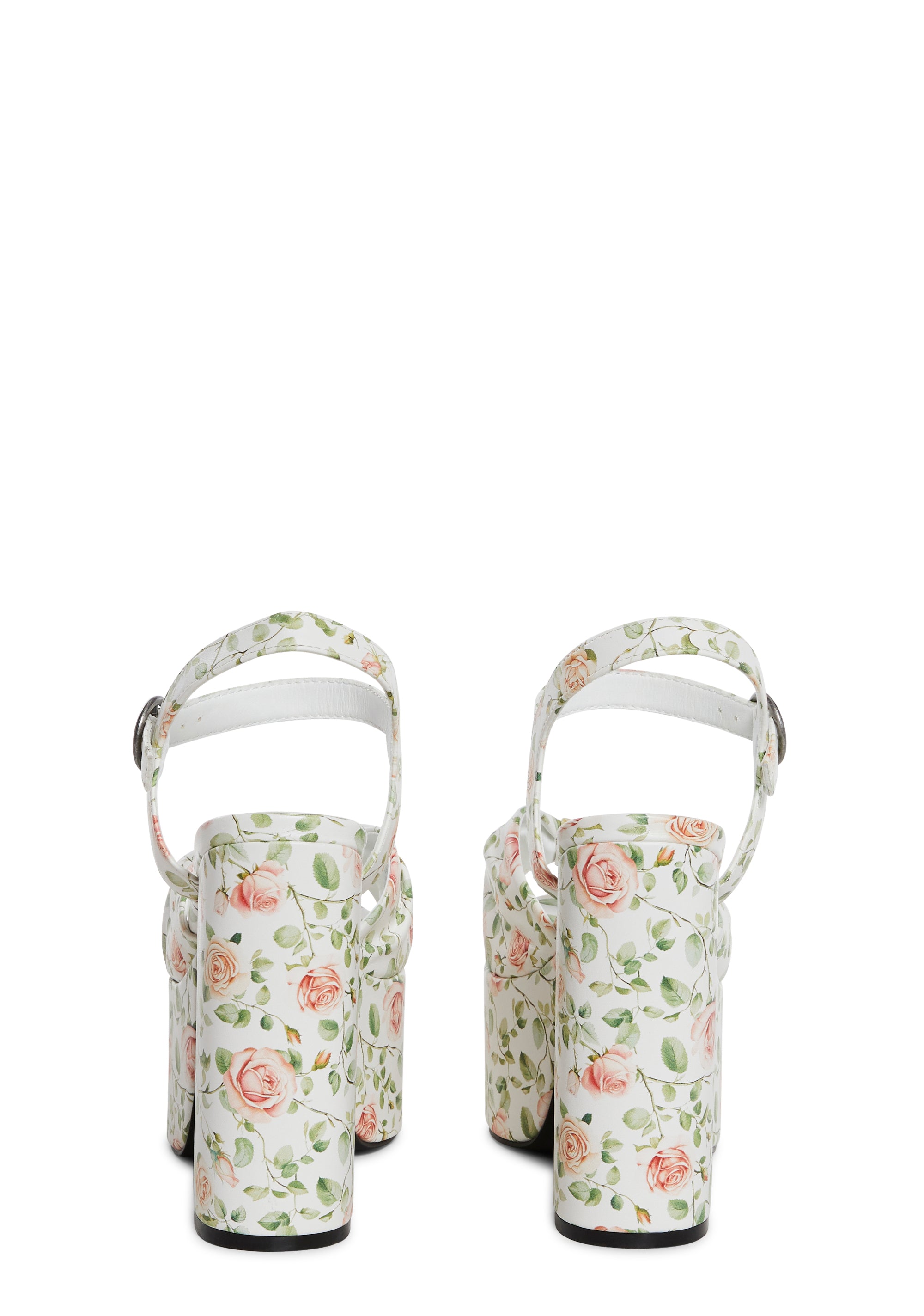 Love At Every Corner Platform Heels - Floral