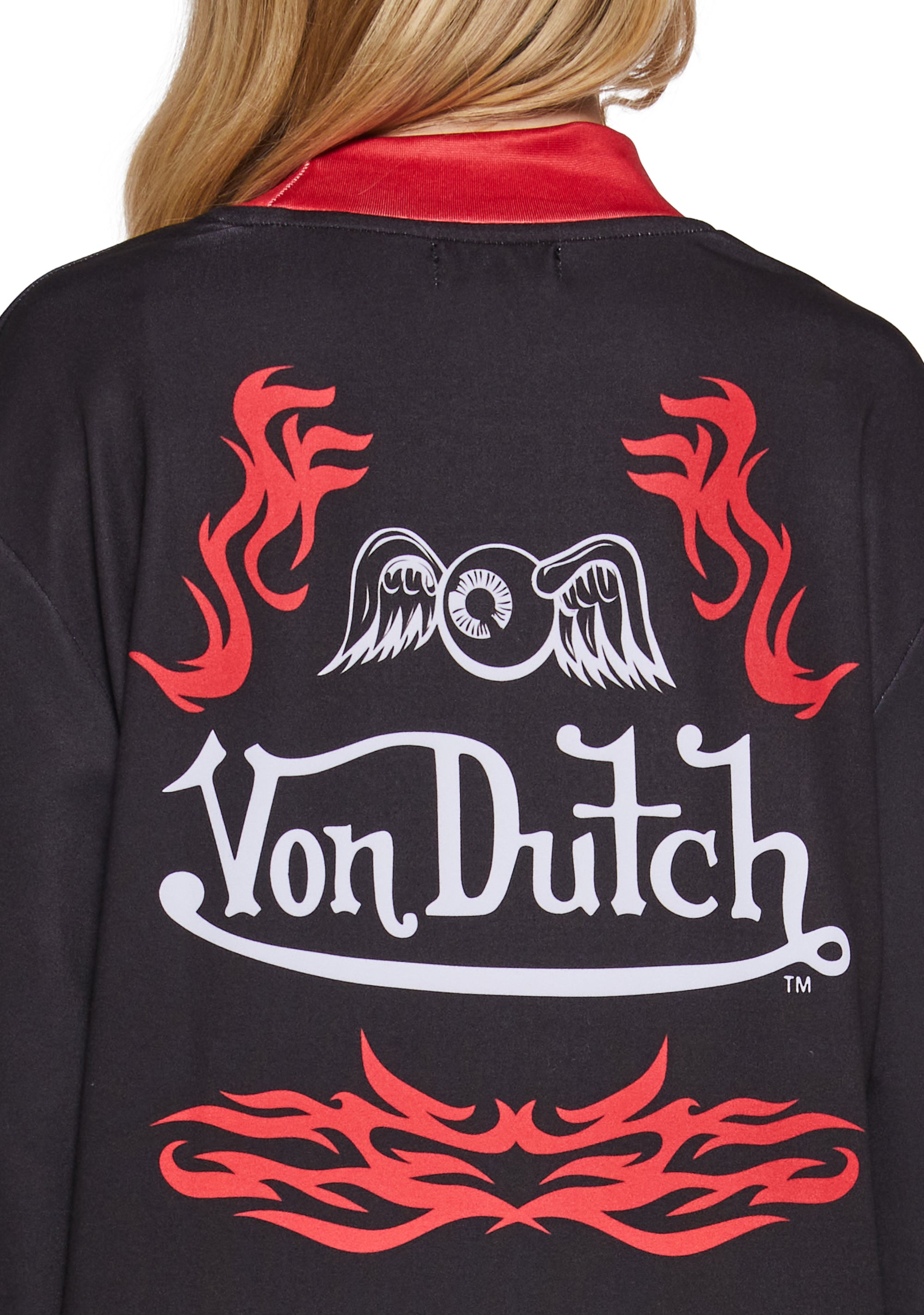Von Dutch Motocross Graphic Oversized Tee - Black – Dolls Kill