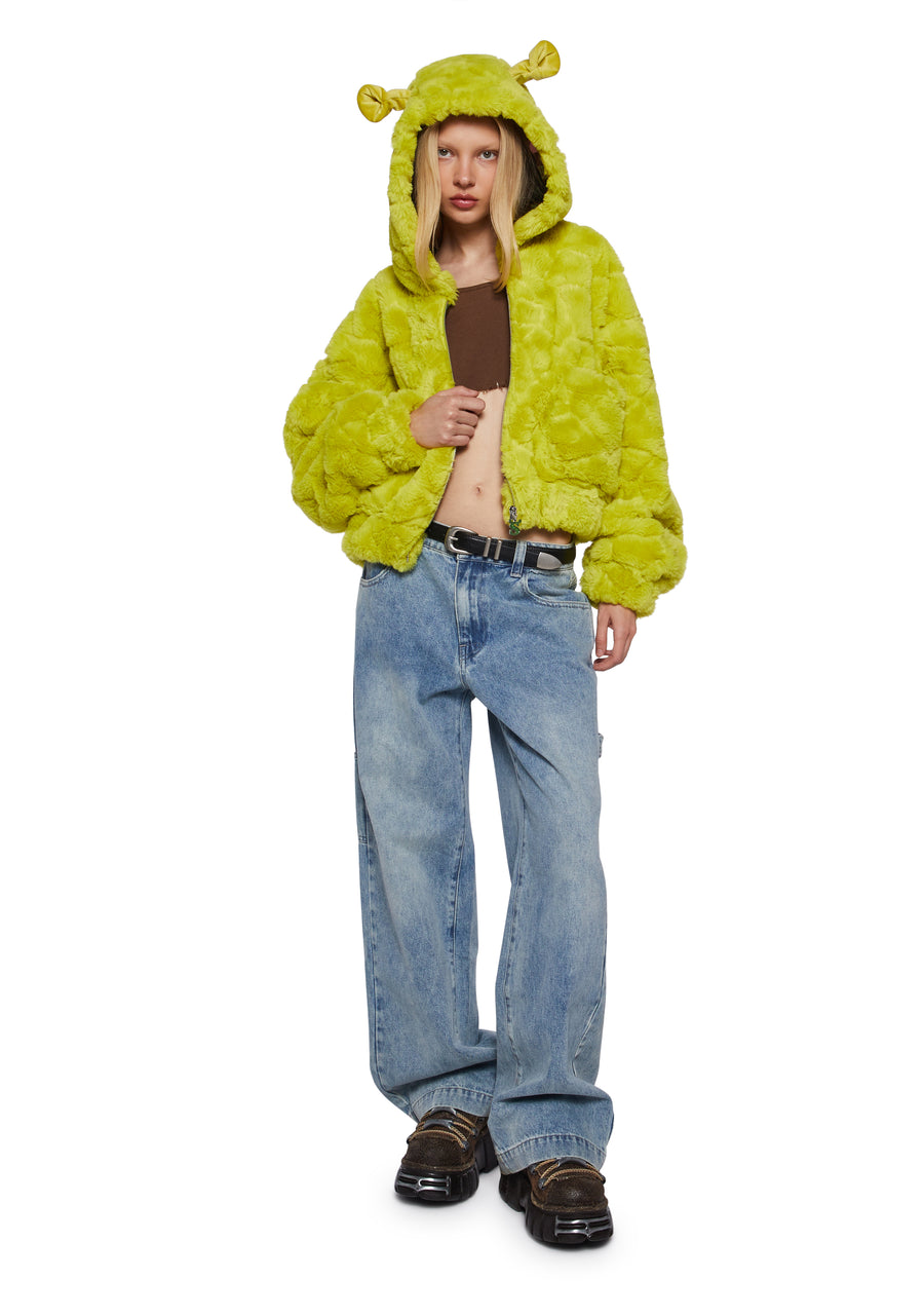 Ogre Chic Fuzzy Zip-Up Jacket - alternate