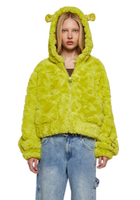 Ogre Chic Fuzzy Zip-Up Jacket