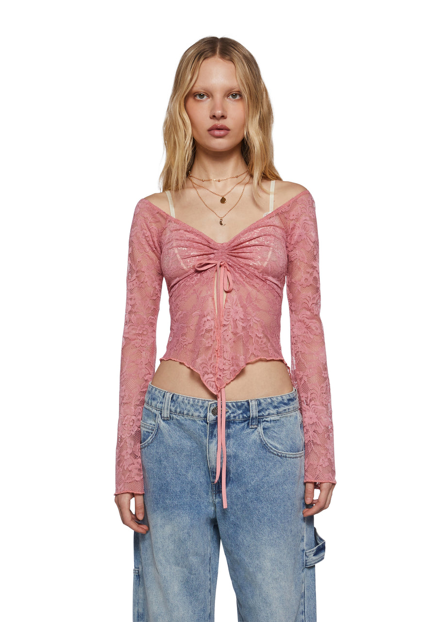 Call It Dreaming Long Sleeve Top - Pink