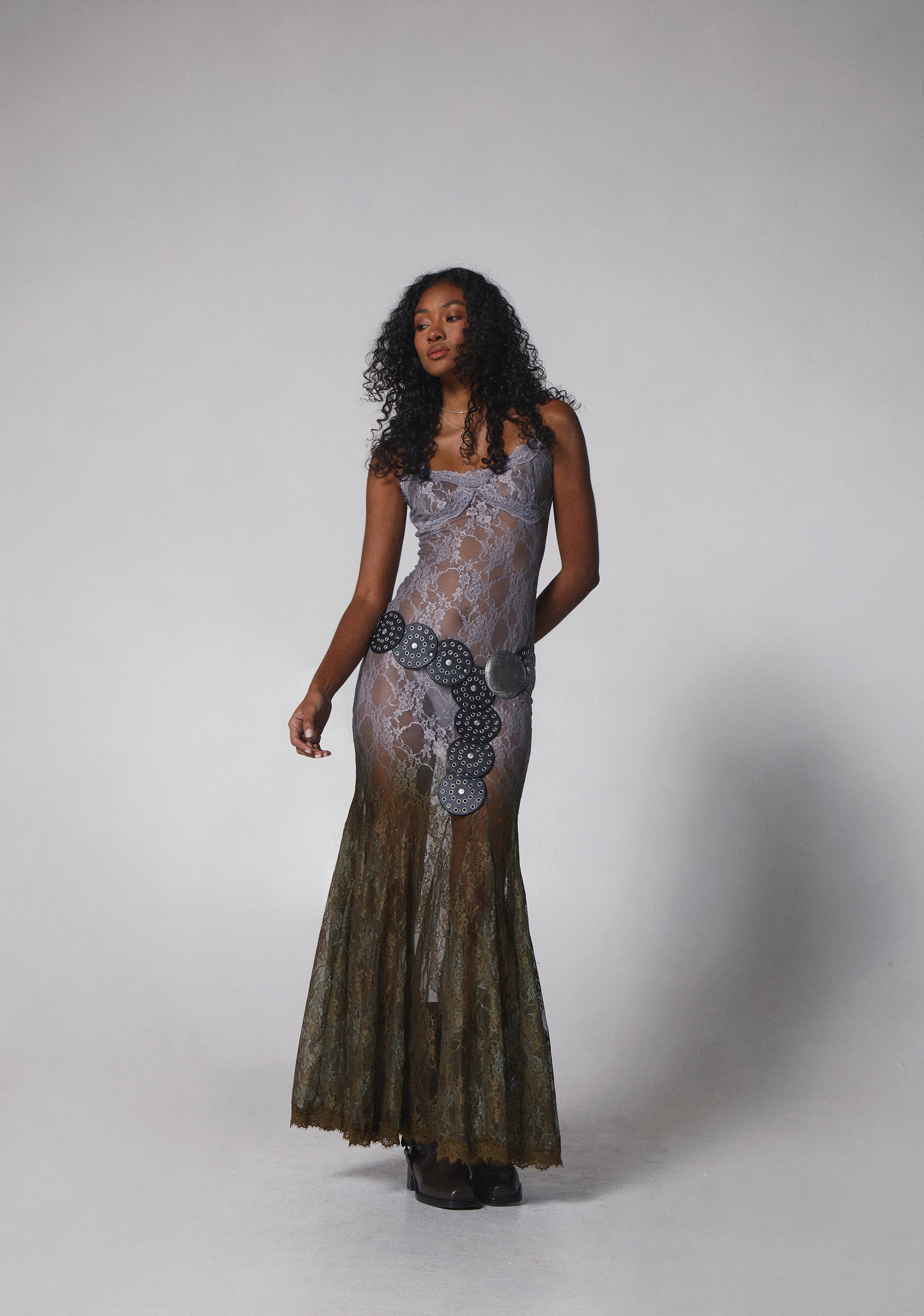 Sheer Stretchy Lace Dip Dye Maxi Dress Current Mood - Gray Dolls Kill Sheer Stretchy Lace Dip Dye Maxi Dress Current Mood - Gray Dolls Kill