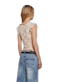 Elegance Reigns Lace Top - Off White