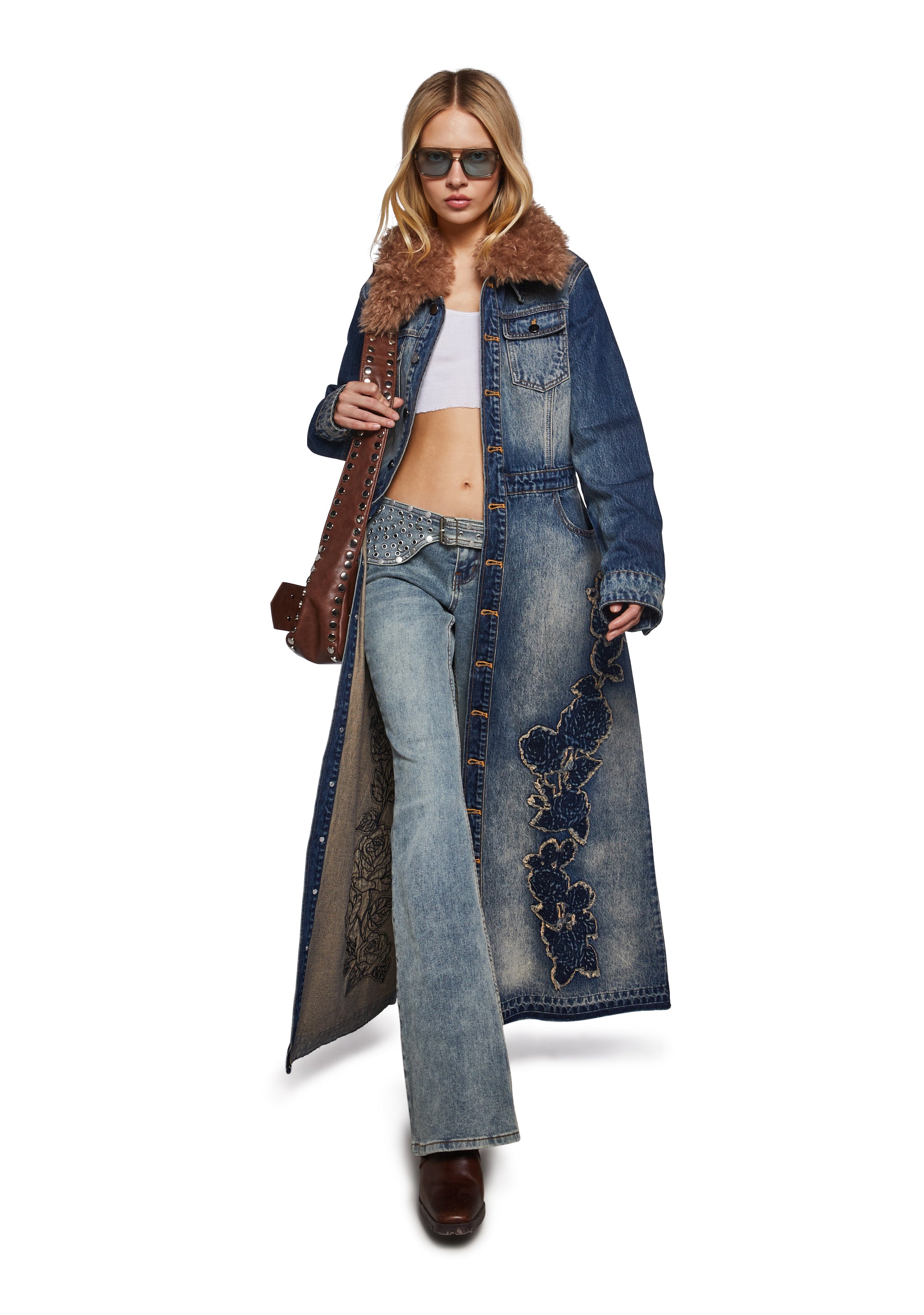 Kings Road Denim Maxi Coat