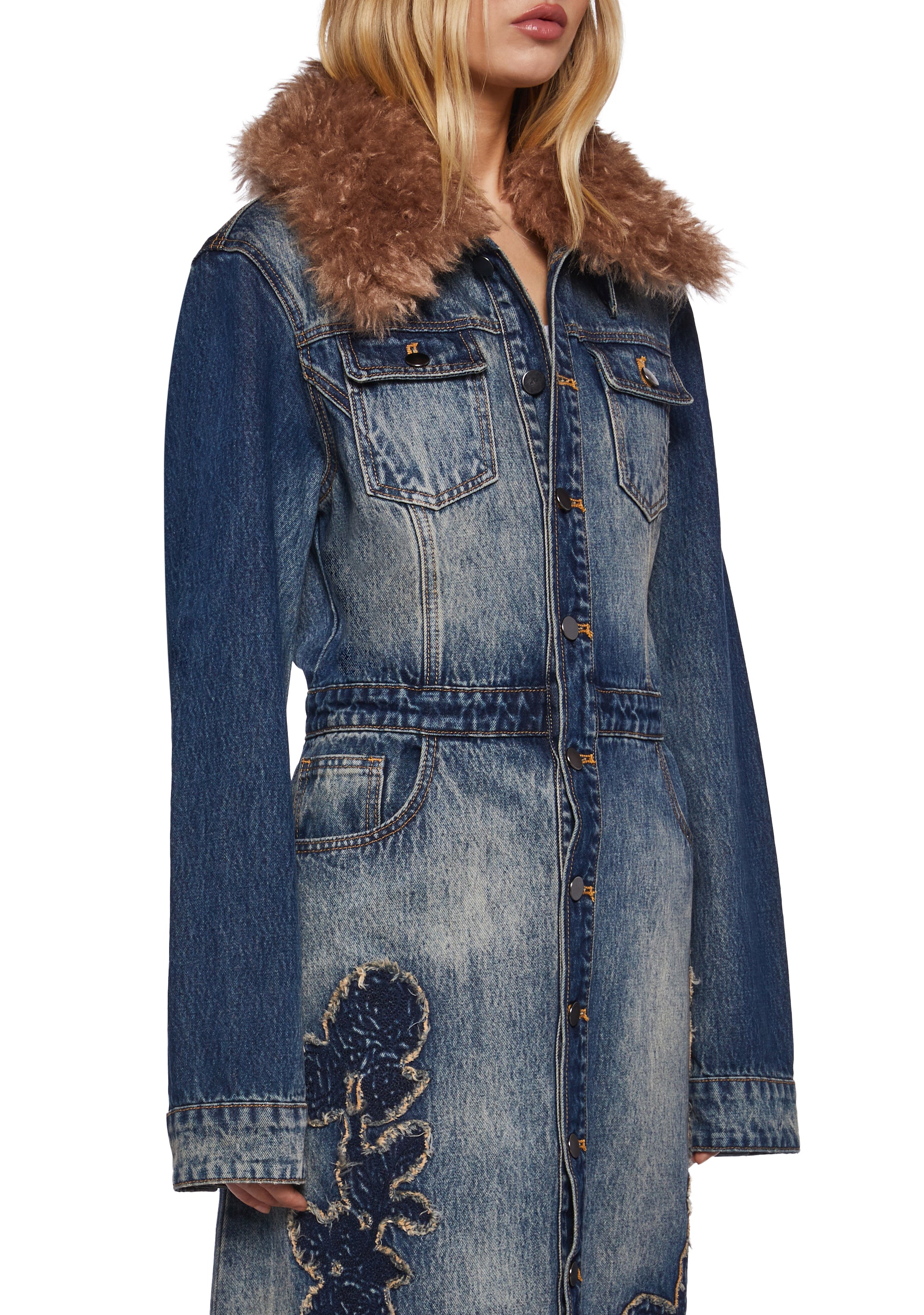 Kings Road Denim Maxi Coat - alternate