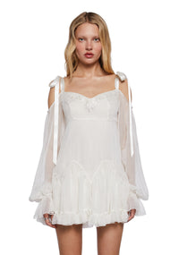 Whirlwind Radiance Mini Dress - Ivory