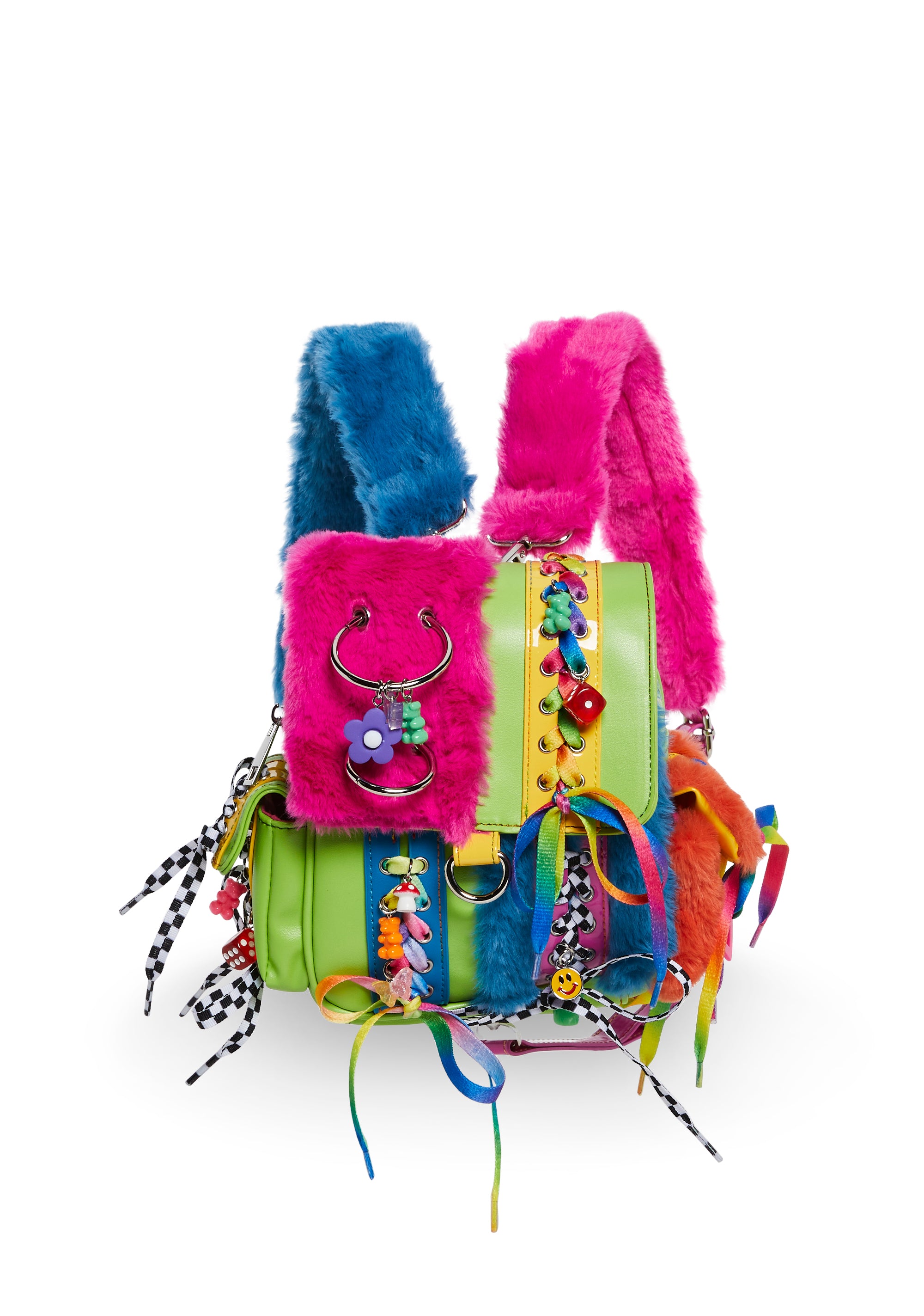 festival mini backpack Cheer Stylish small Cinch Bag with Logo Dimensions are 17 x 16. Studded Festival Mini Backpack