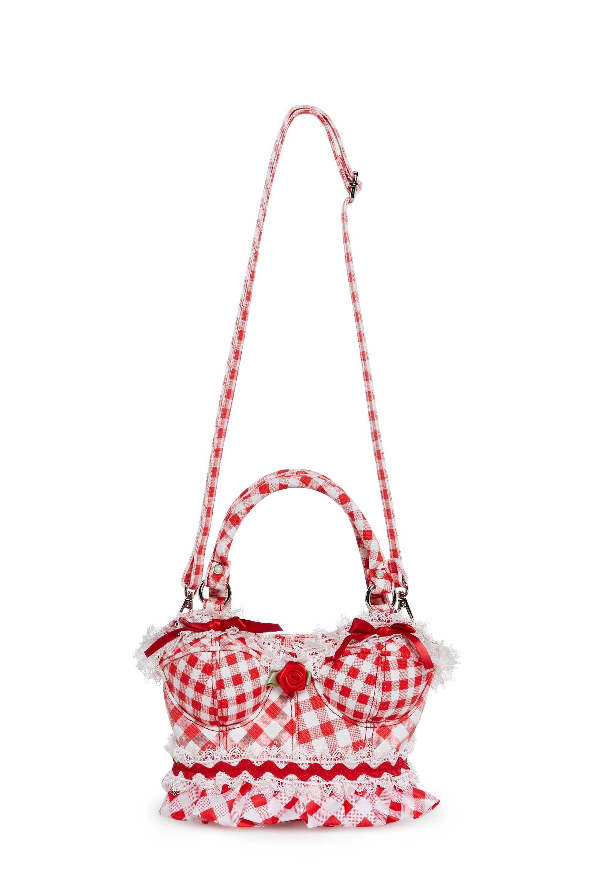 Bustier Gingham Handbag Cottagecore Sugar Thrillz - Red – Dolls Kill