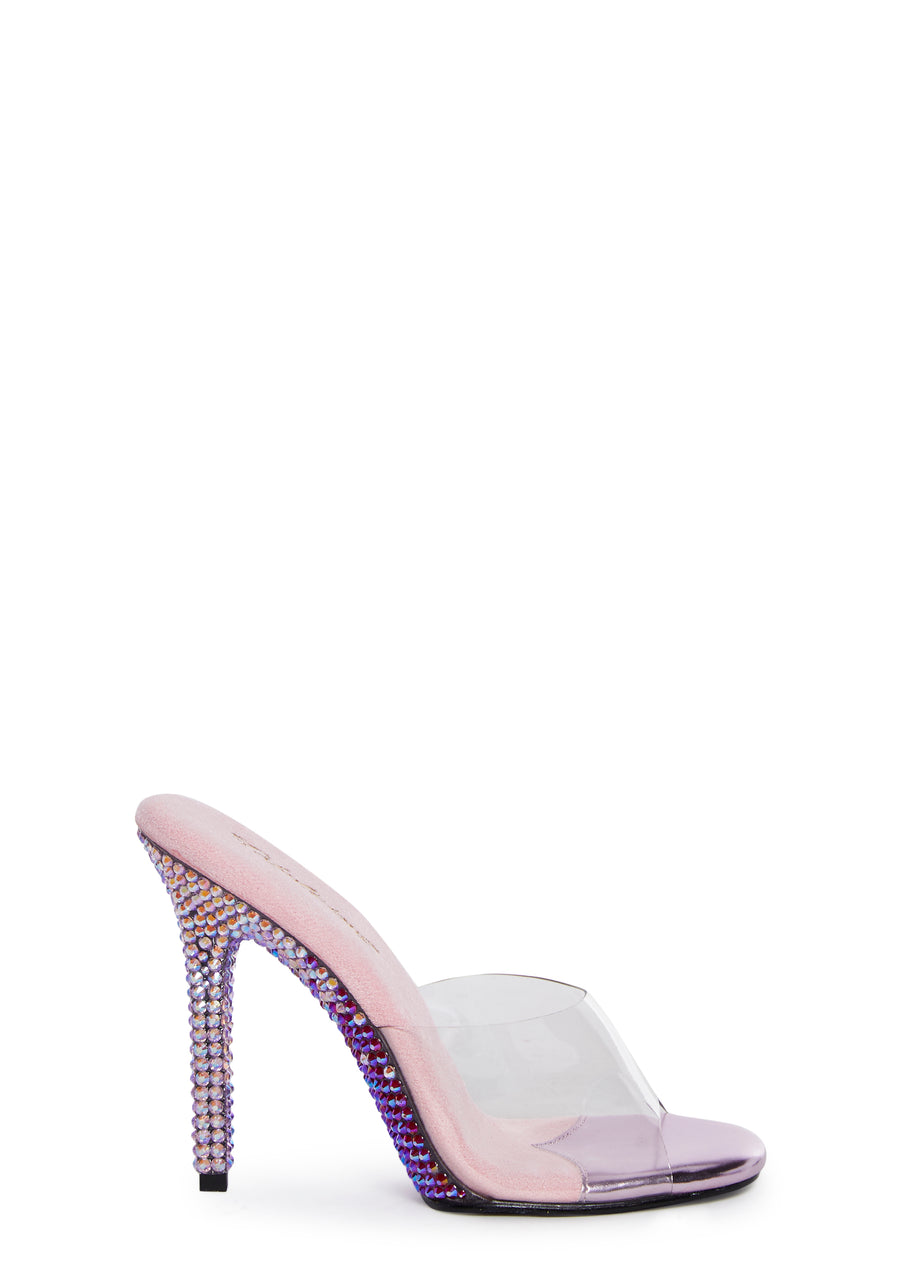 Gala-01 Rhinestone Clear Heels