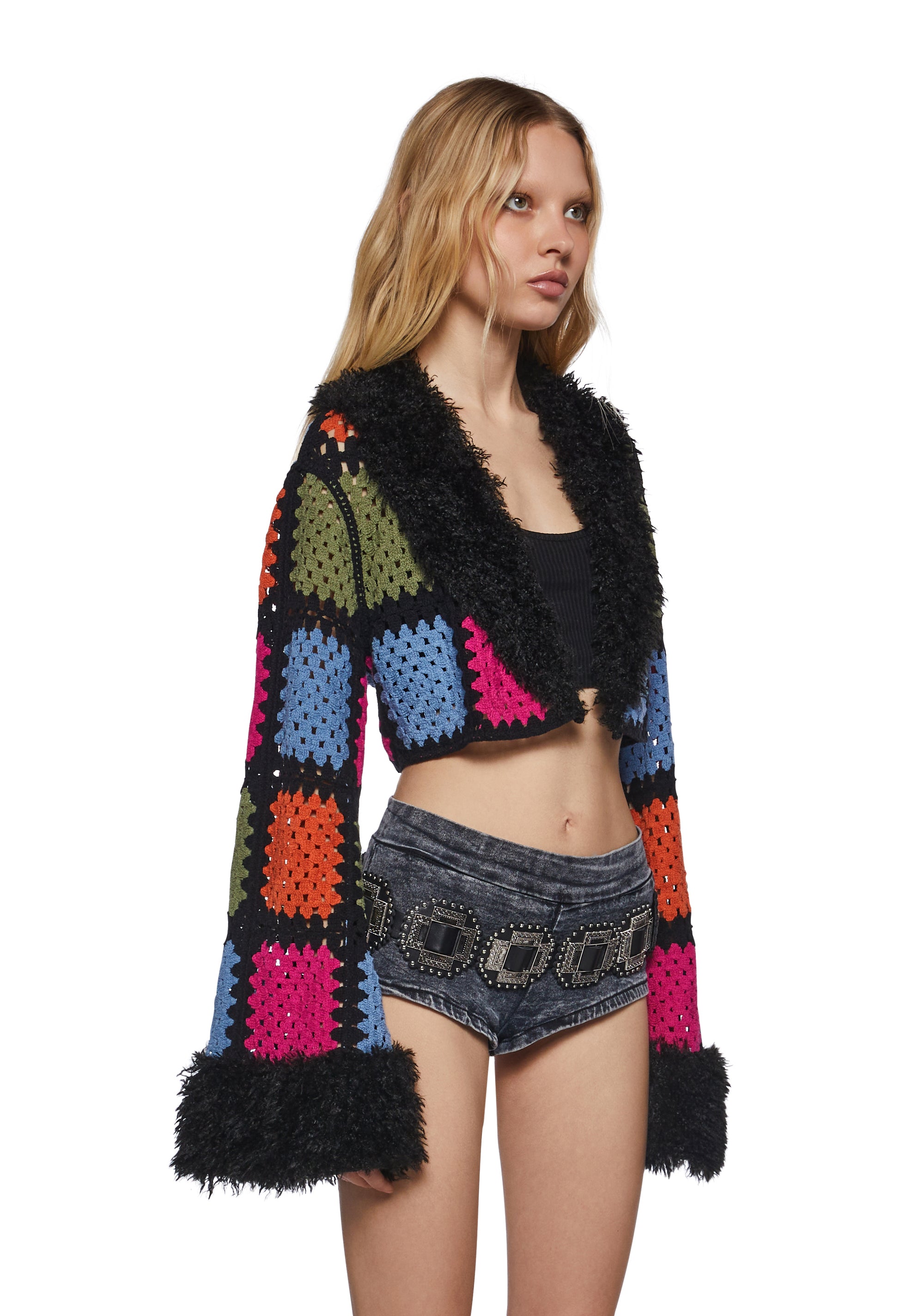 Day Rave Crochet Cropped Jacket