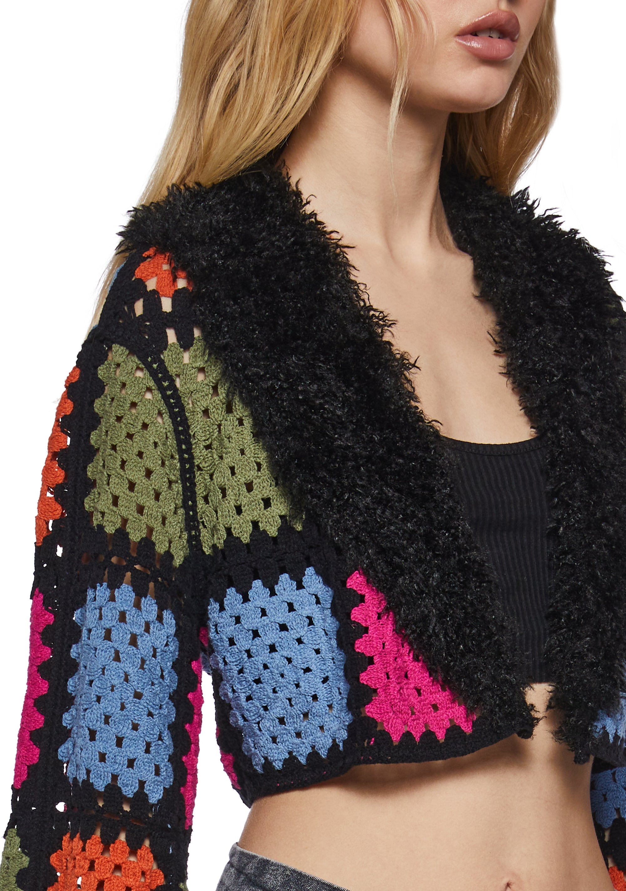 Day Rave Crochet Cropped Jacket