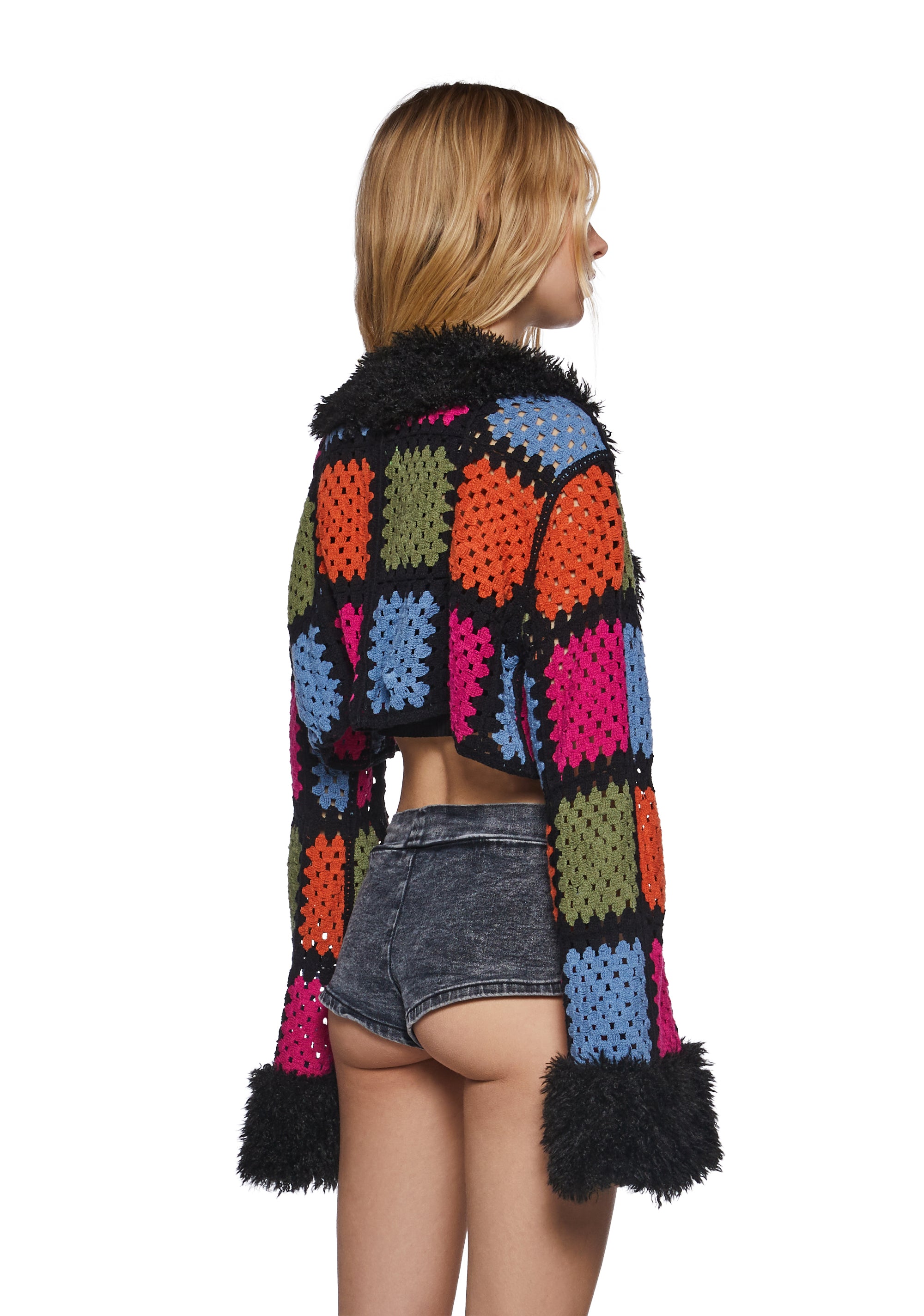 Day Rave Crochet Cropped Jacket