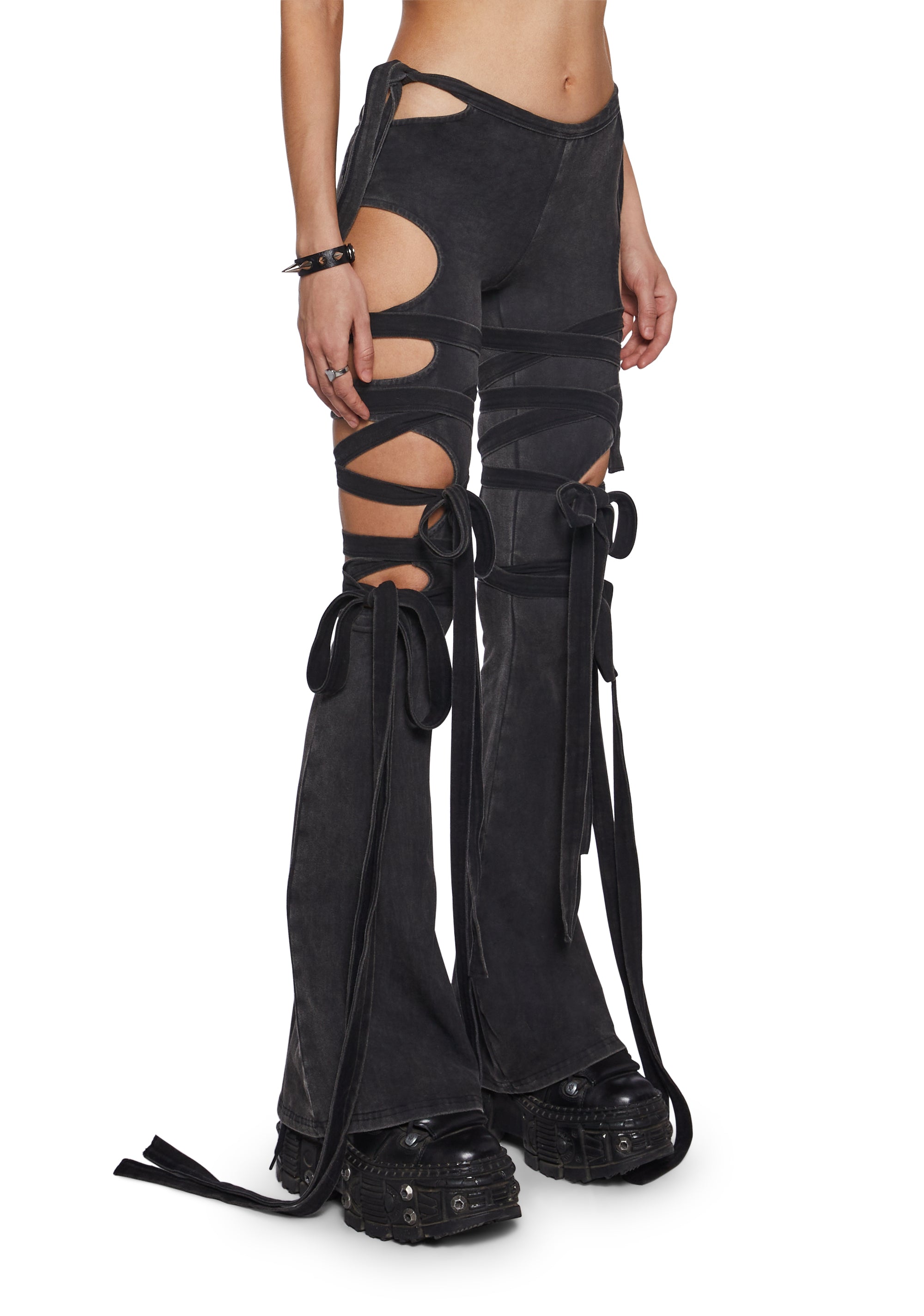 Ambient Wrap Tie Cut-Out Pants