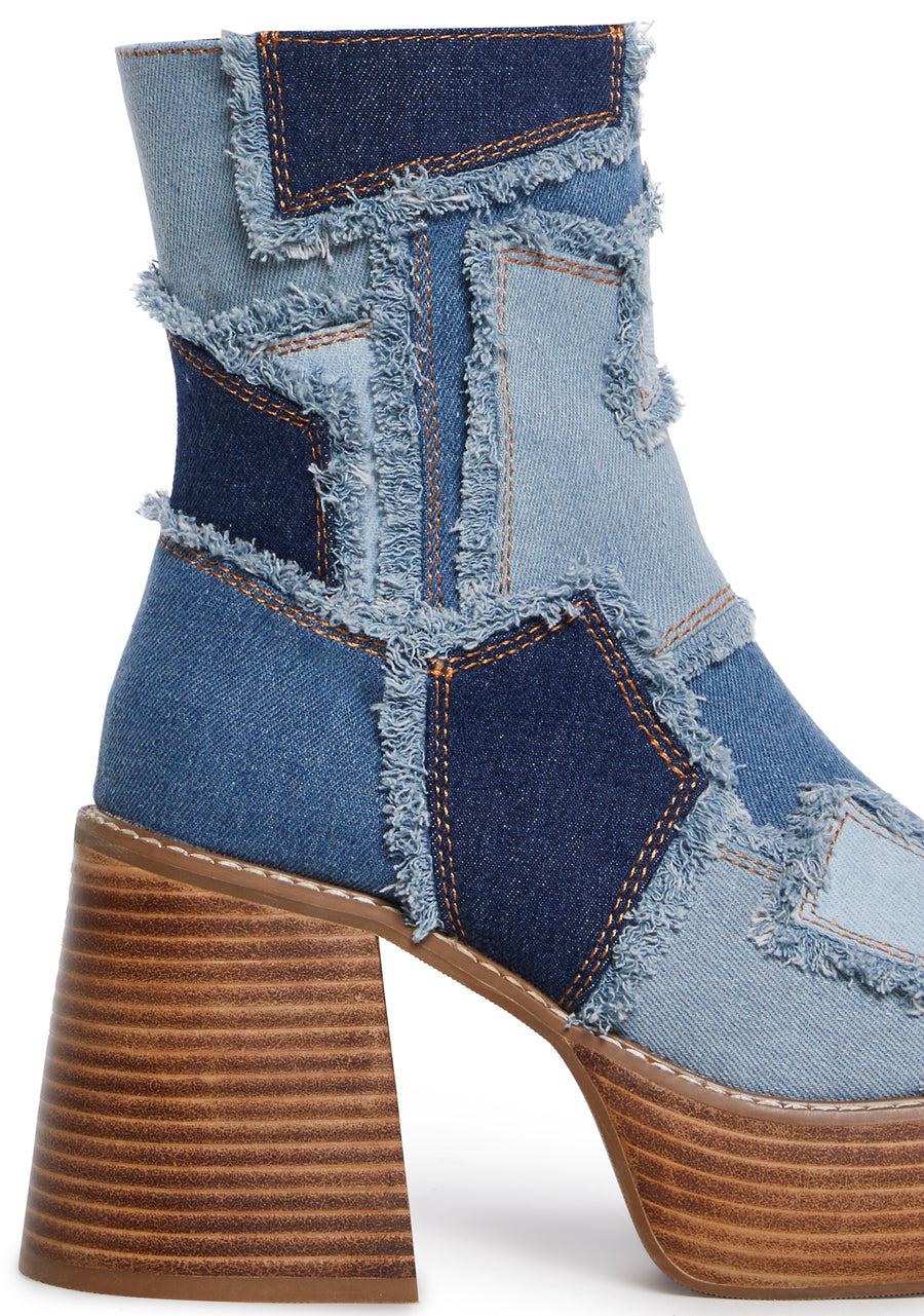 Winding Roads Ankle Boots - Denim - alternate
