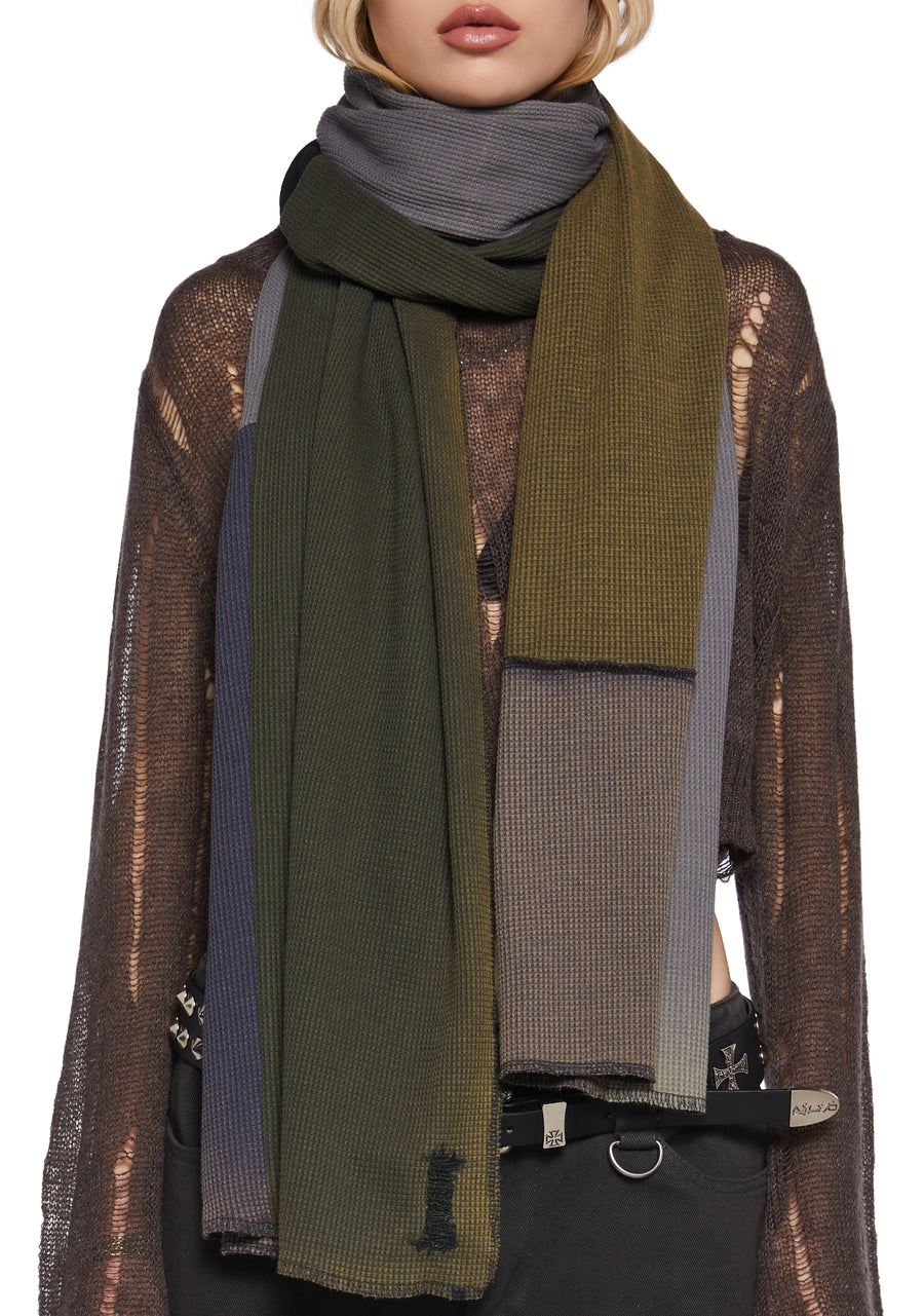 Chord Thermal Patchwork Scarf - alternate