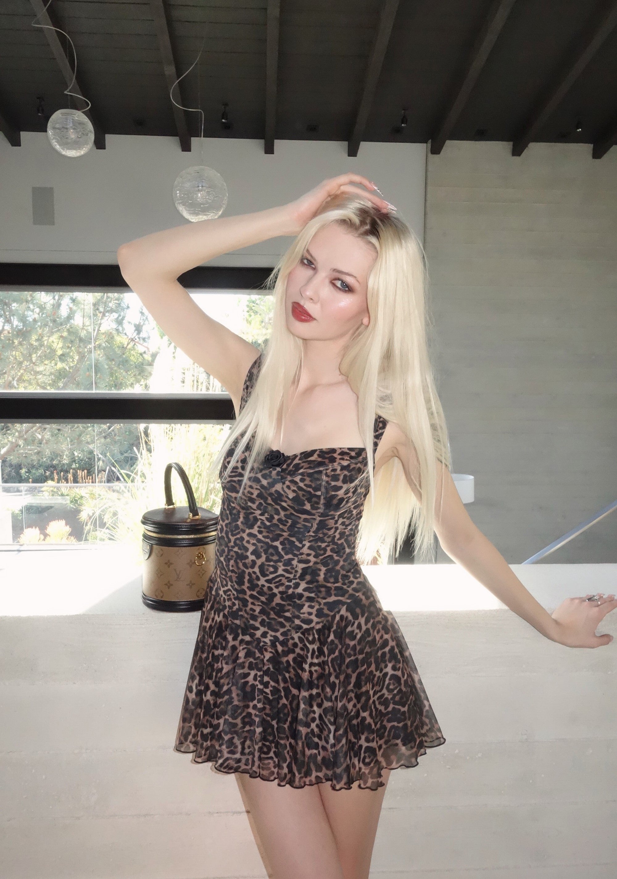 Womens Sexy Valentines Day Leopard Mini Dress Sugar Thrillz