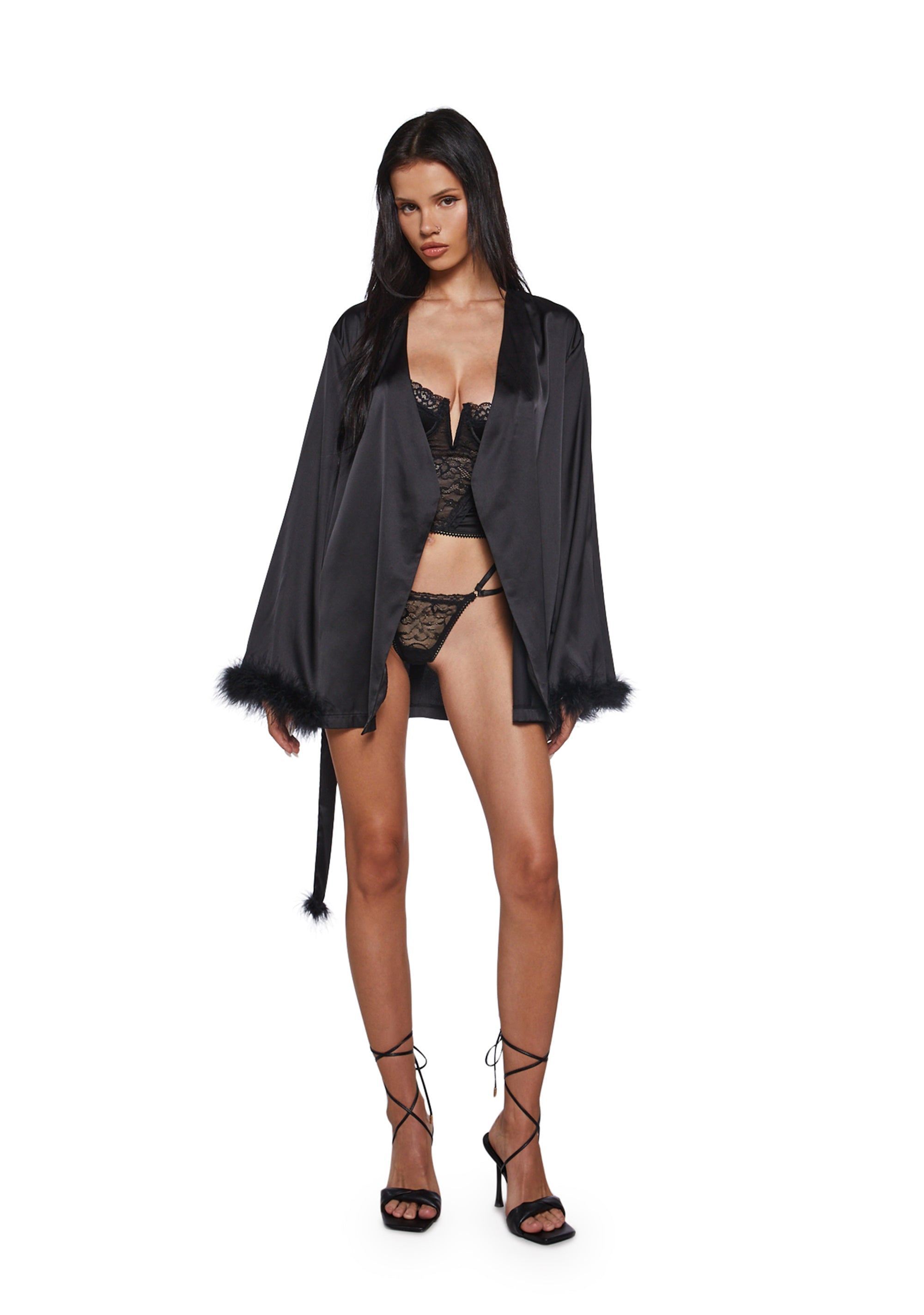 Gothic Stirs Satin Robe
