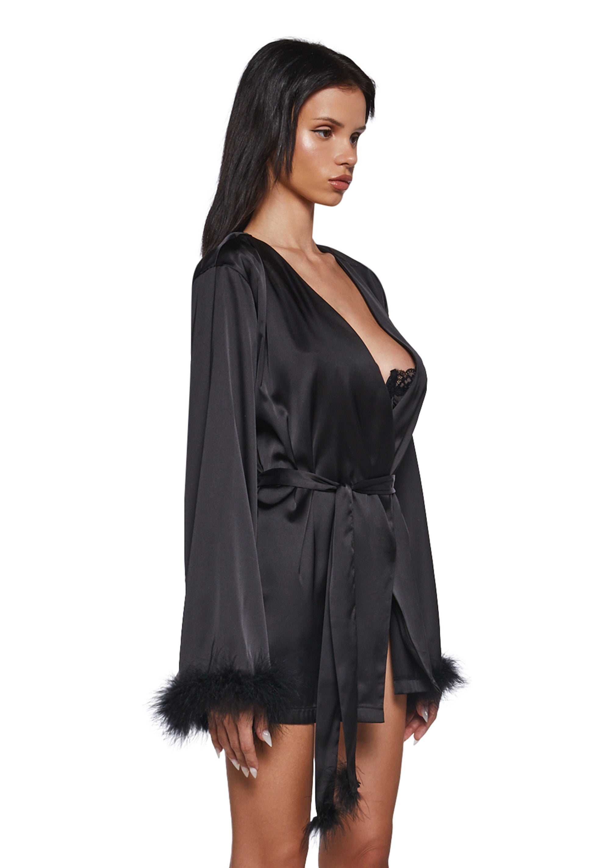 Gothic Stirs Satin Robe
