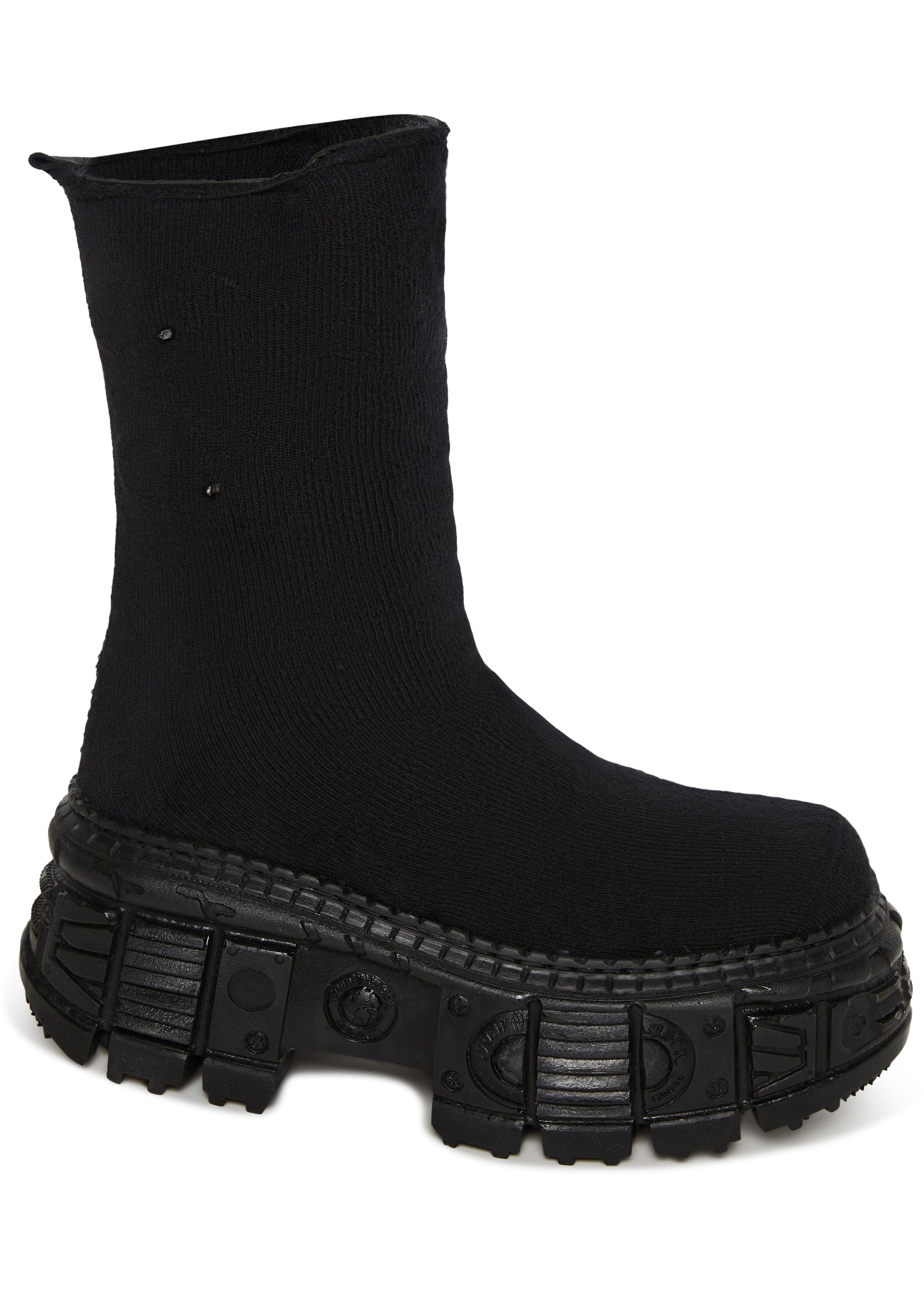 Stretch Sock Platform Boots