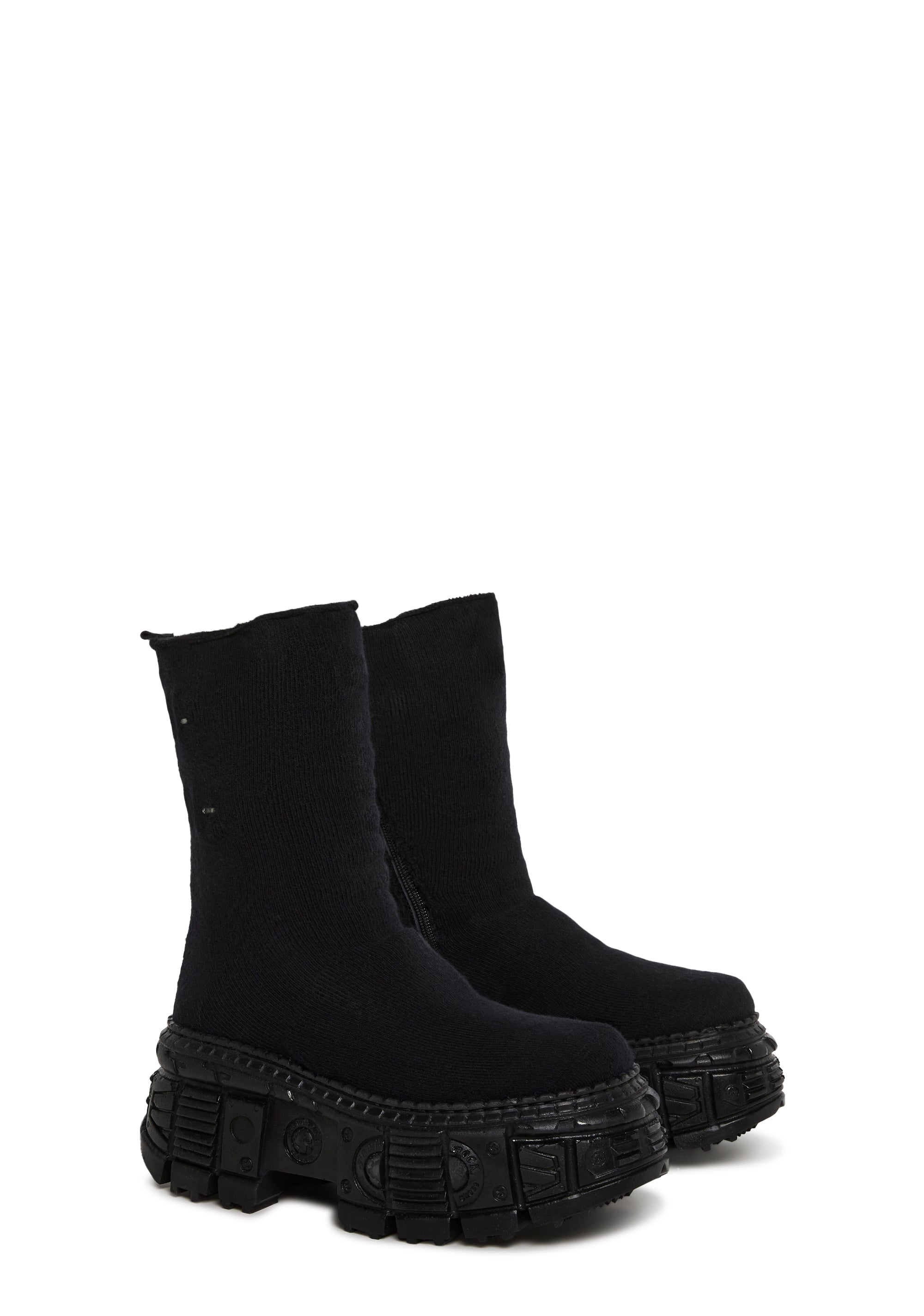 Stretch Sock Platform Boots